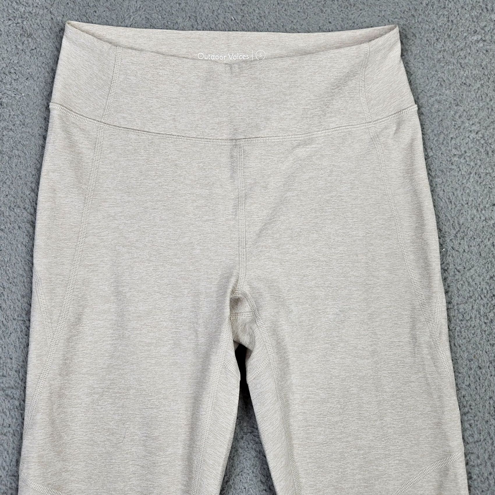 Outdoor Voices Outdoor Voices Women's Skinny Legging Yoga Activewear Pants Stripes Size S Ivory Size 28" / US 6 / IT 42 - 3 Thumbnail