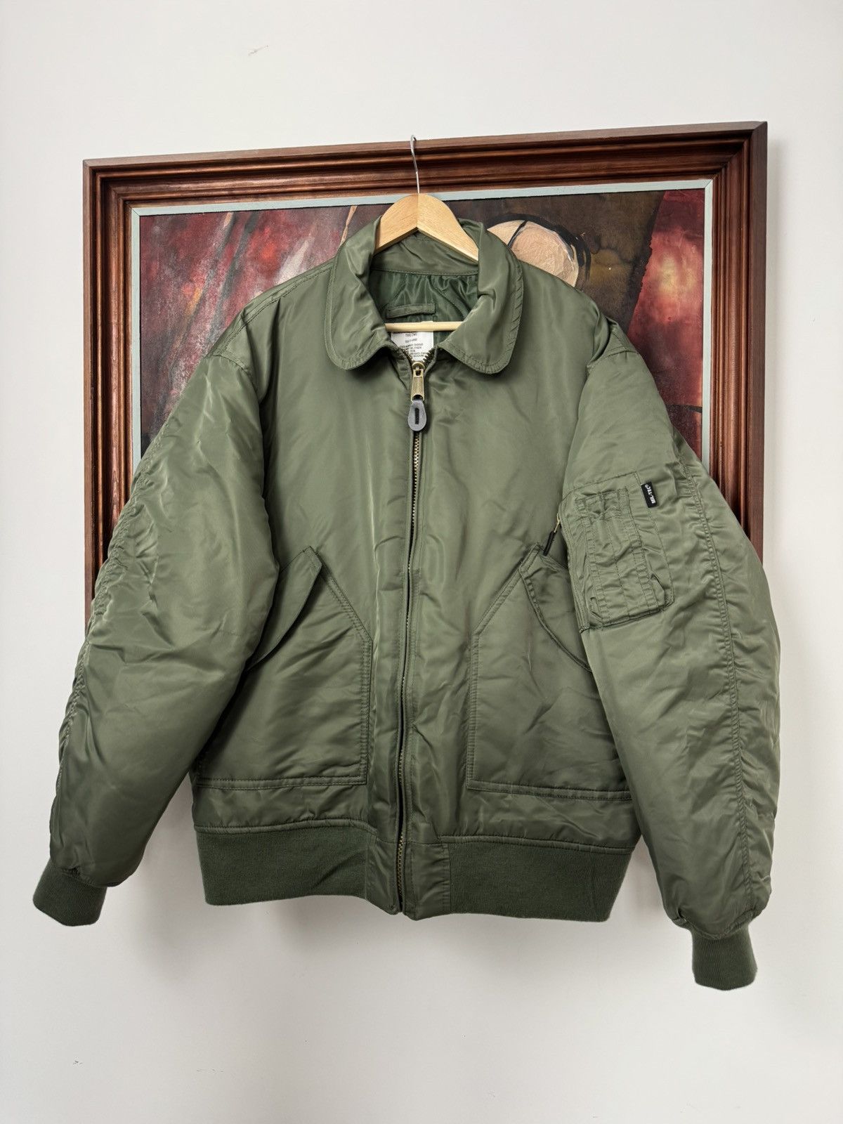 Ma2 Flyer Olive Vintage Nylon Bomber Jacket BoxyFit Oversize