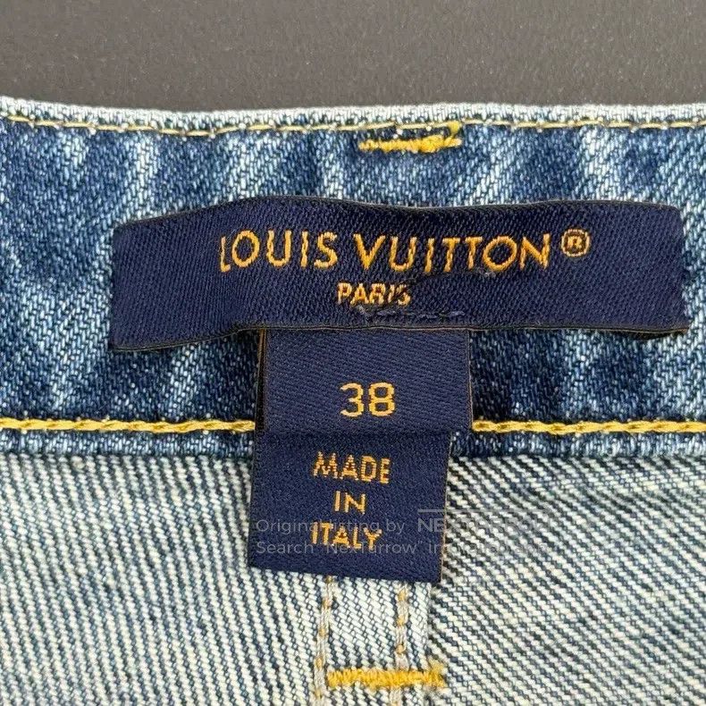Louis Vuitton Louis Vuitton Blue washed-in-print leather jeans Size US 38 / EU 54 - 5 Thumbnail