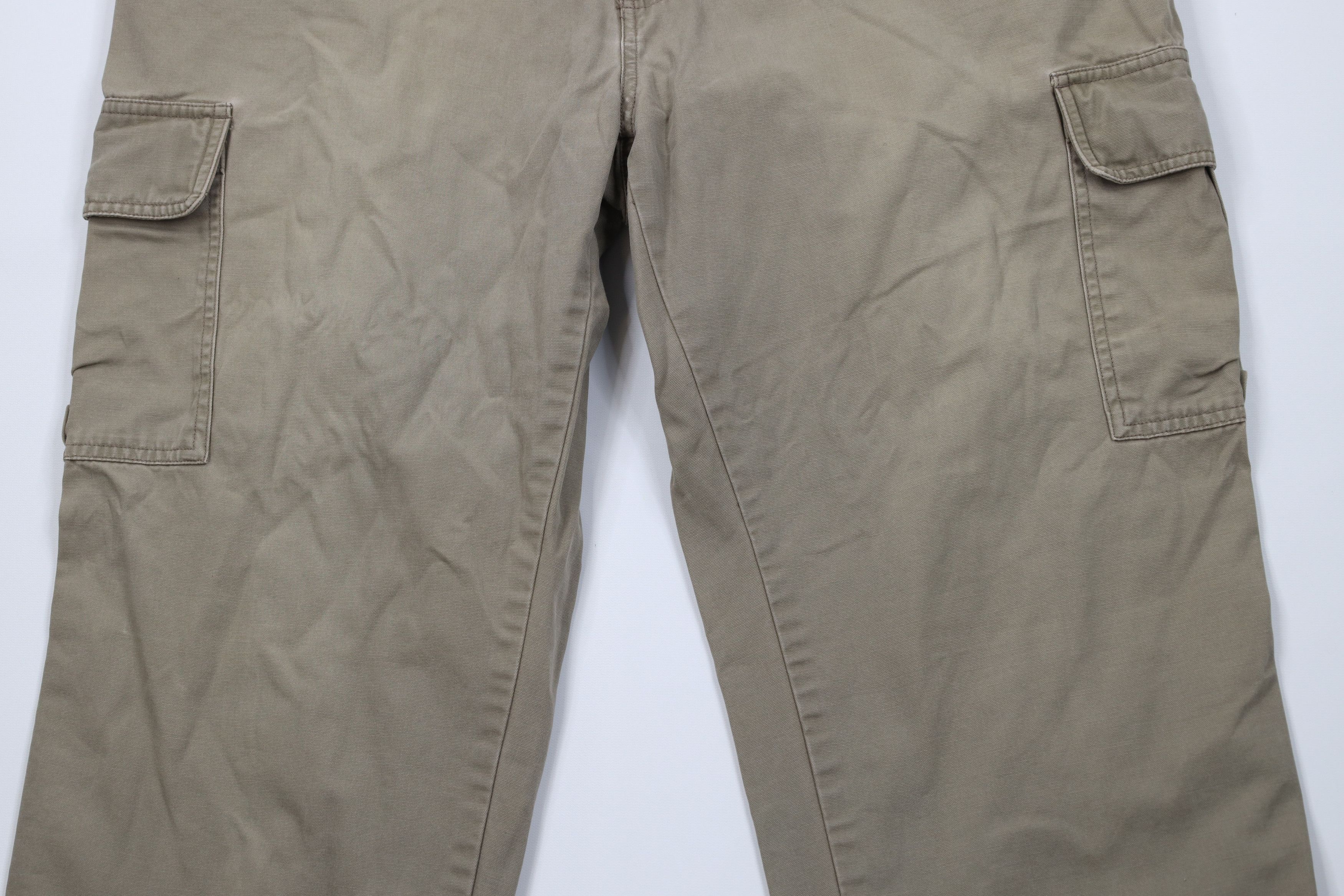 Vintage Vintage 90s Streetwear Baggy Wide Leg Cargo Pants Beige Size US 40 / EU 56 - 3 Thumbnail