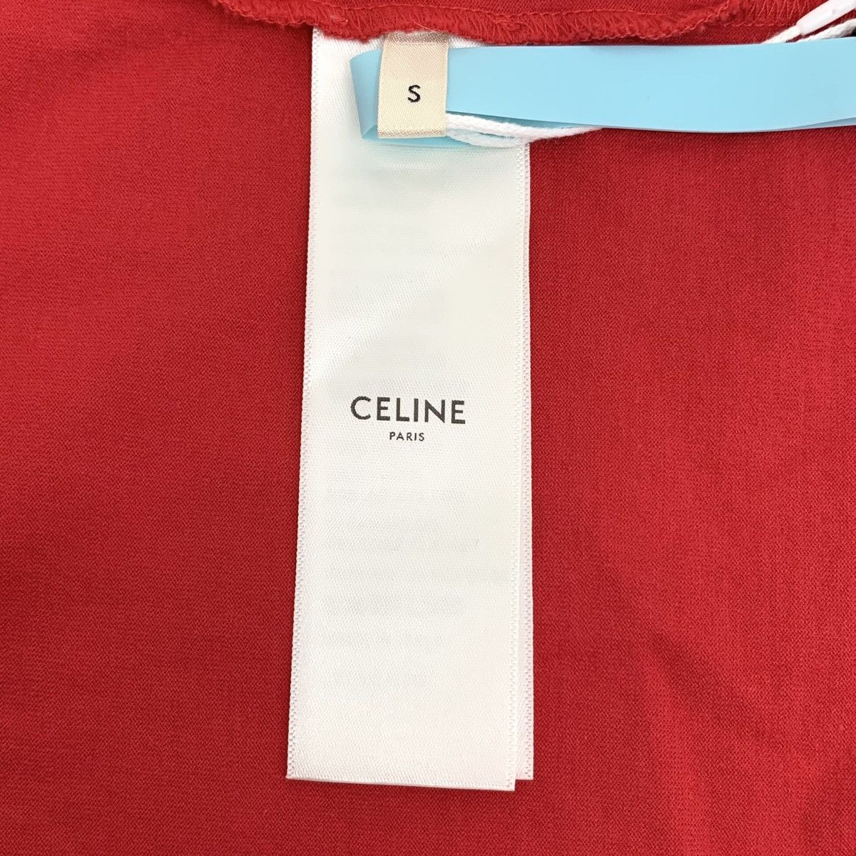 Celine Celine Red Logo Letter Printed Short Sleeve T-shirt K26WX Size S / US 4 / IT 40 - 6 Thumbnail