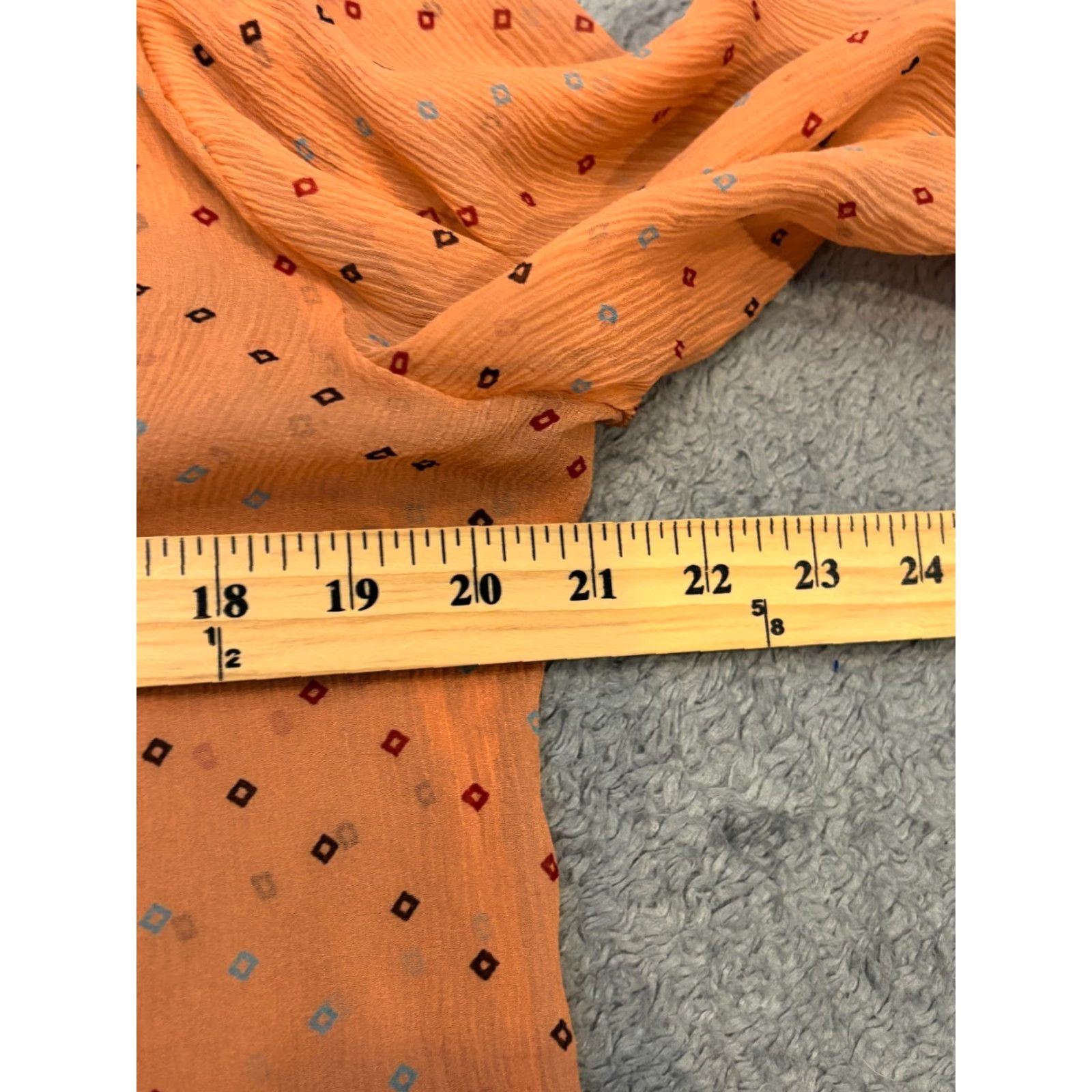 J. Jill J. Jill Blouse Womens Medium Pink Geometric Long Sleeve Peasant Sheer Boho Shirt Size M / US 6-8 / IT 42-44 - 3 Thumbnail