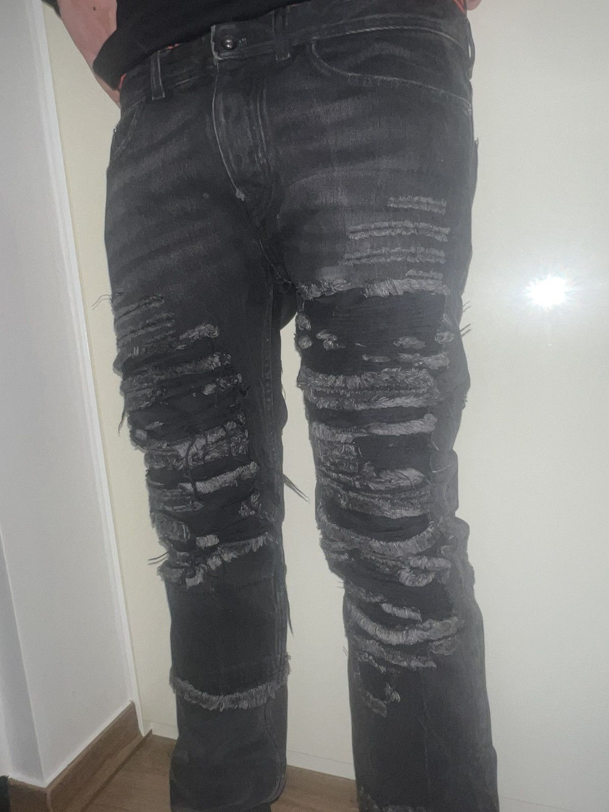 Diesel Black Gold Diesel Black Gold Distressed Denim Size US 29 - 3 Thumbnail