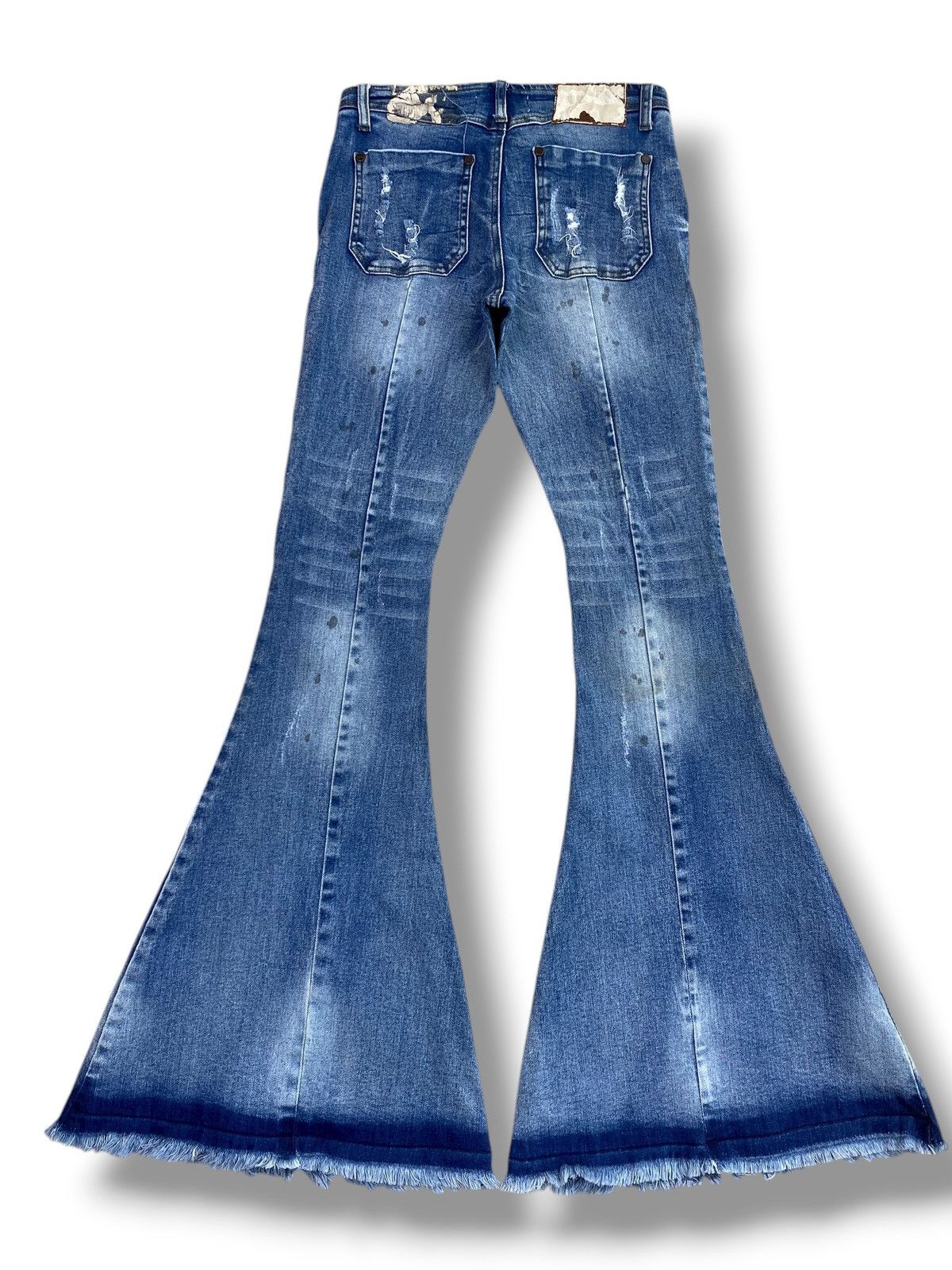 Other Japanese Brand Retro Raw Hem Style Bell Bottom Jeans Size US 26 / EU 42 - 3 Thumbnail