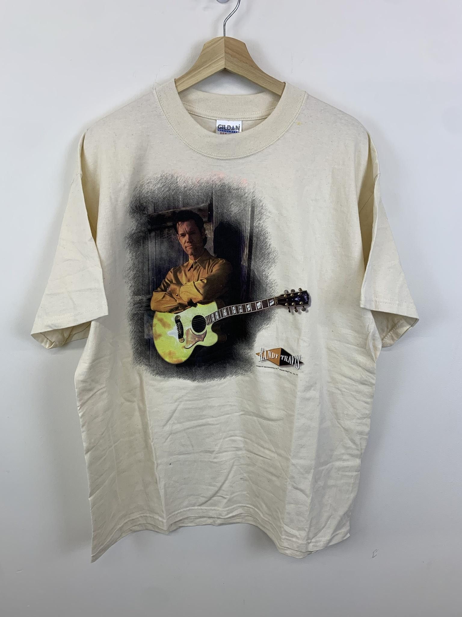 image of Band Tees x Vintage 1999 Randy Travis Tee Shirt in White, Men's (Size XL)