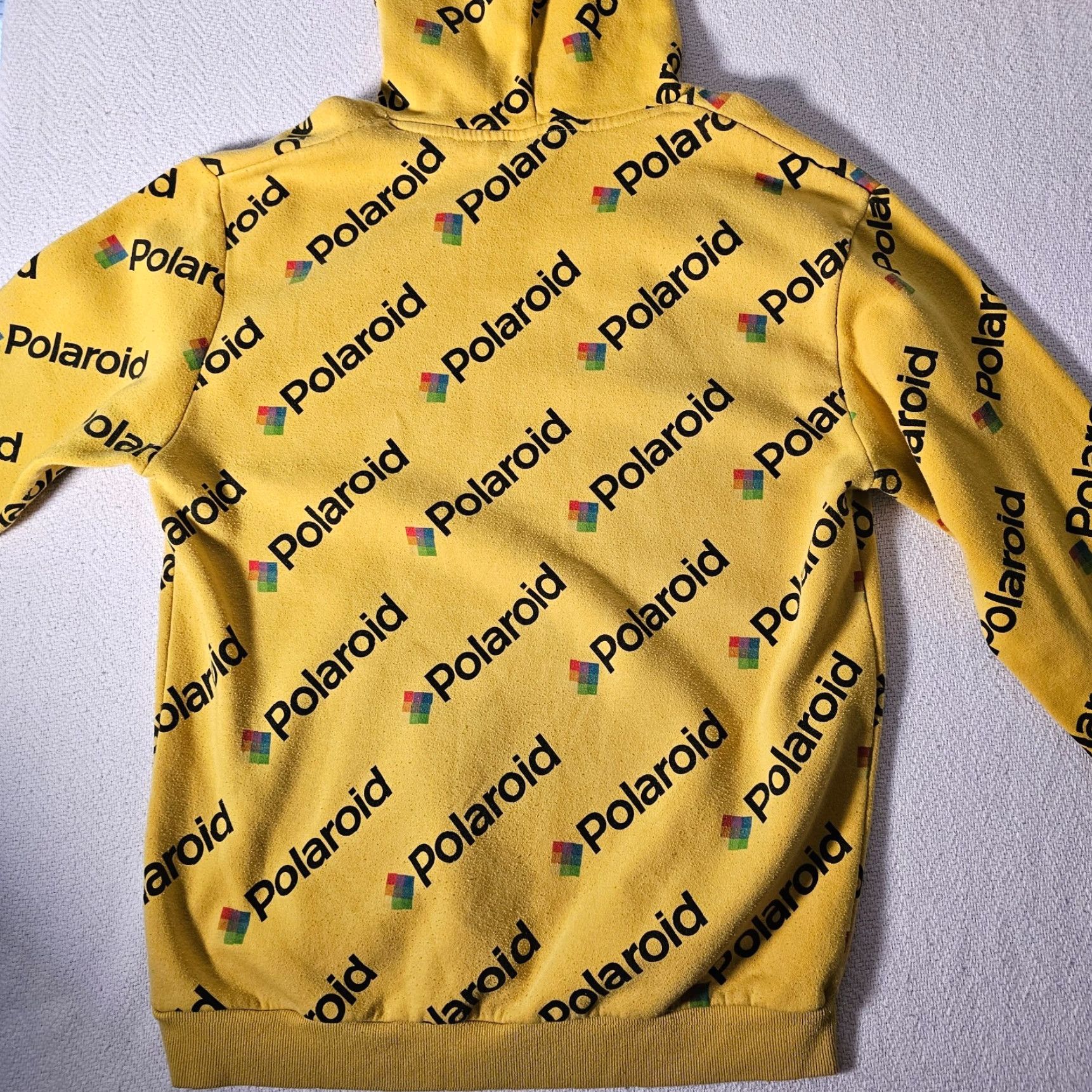 Polaroid Polaroid Classic Logo Hoodie Sweatshirt Pullover Drawstring Yellow Large Mens Regular Cotton Blend Cotton/Poly Logo Size US L / EU 52-54 / 3 - 7 Thumbnail