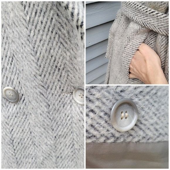 Vintage Vintage 80s Forcaster Black Silver Wool Blend Preppy Old Mon Size L / US 10 / IT 46 - 4 Thumbnail