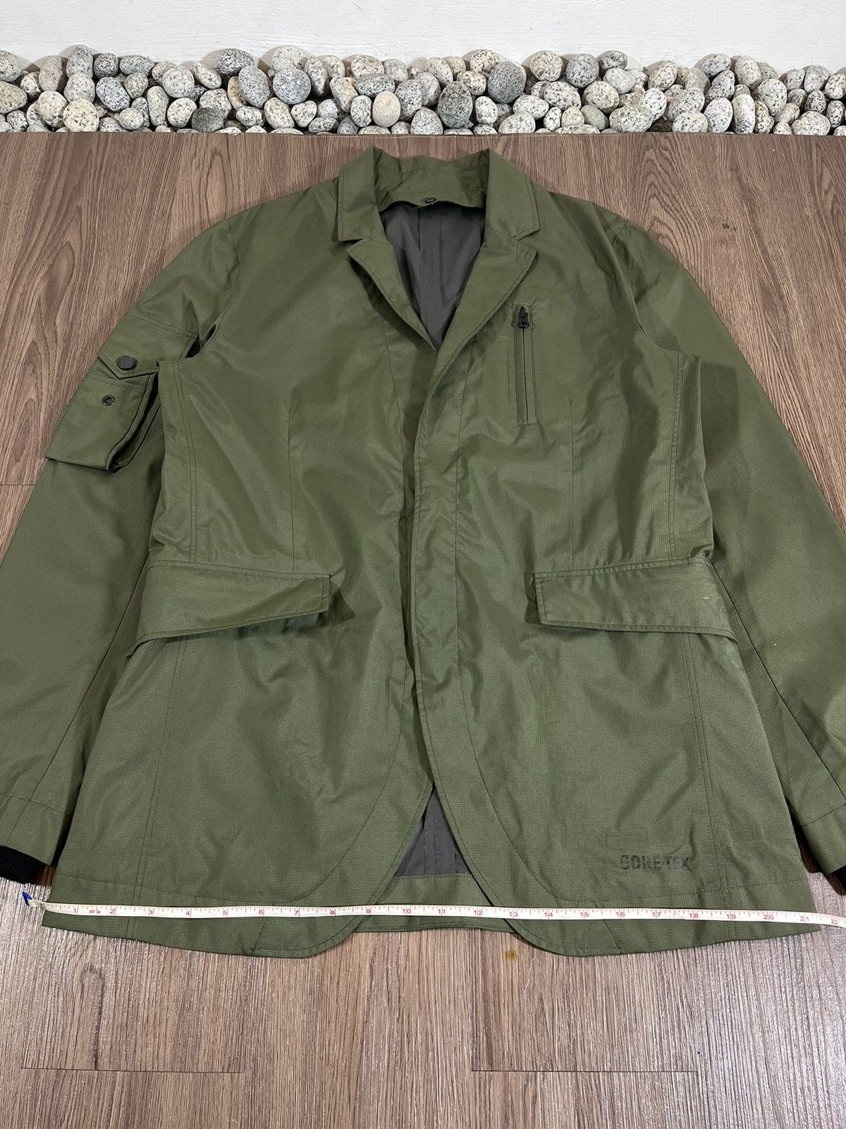 Y-3 Adidas Y-3 Gore-Tex Technical Tailored Blazer – Olive Green Size 40R - 17 Thumbnail