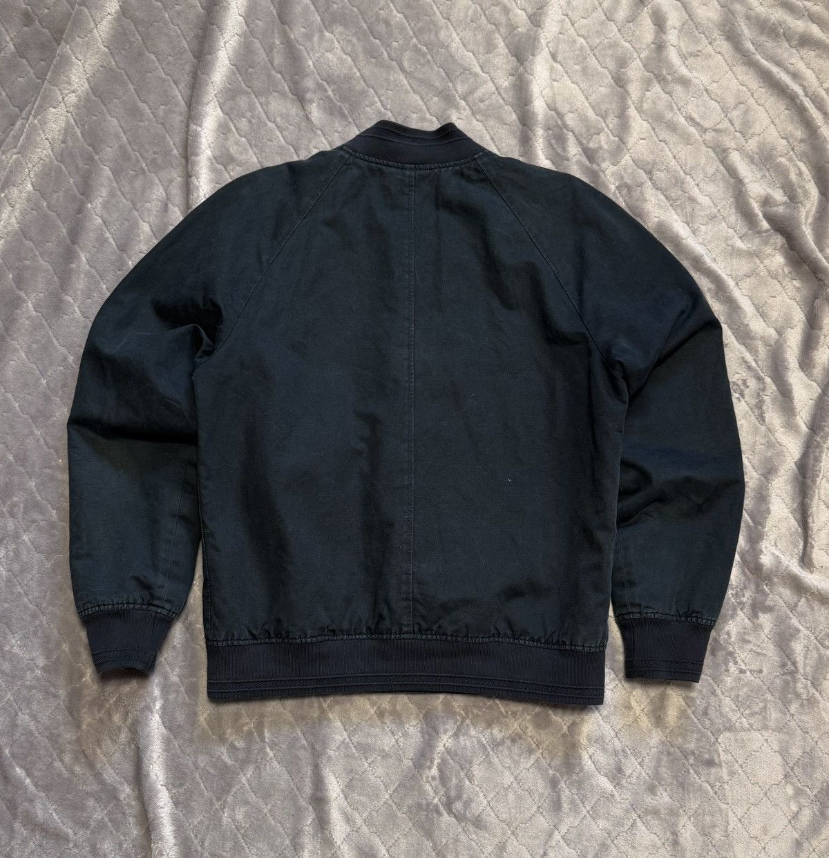 A.P.C. × Japanese Brand 🇯🇵A.P.C Navy Kenickie Teddy Dark Navy Bomber Jacket Size US L / EU 52-54 / 3 - 2 Thumbnail