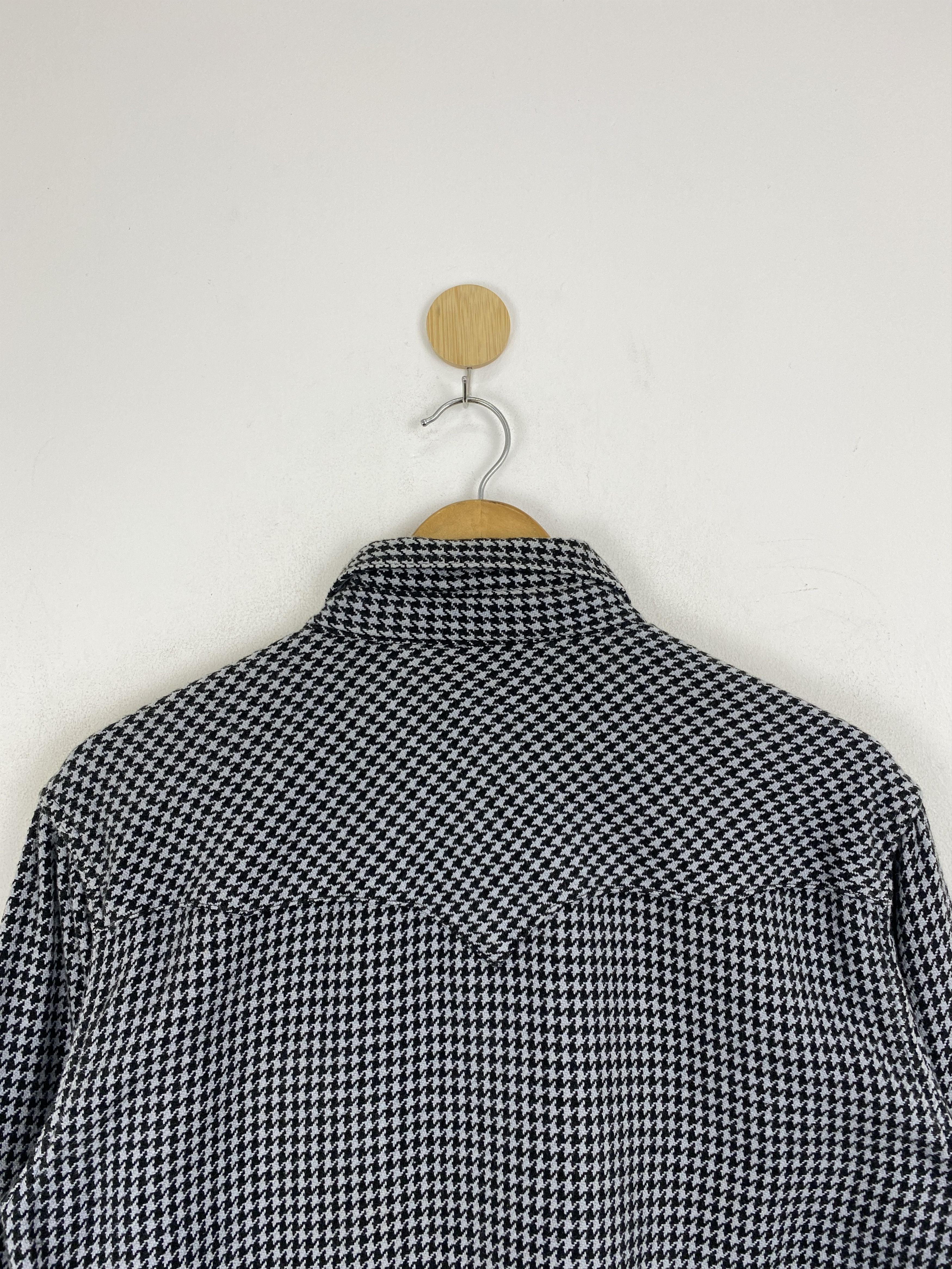 The Flat Head The Flat Head Brown Houndstooth Button Up Shirt TA0620 Size US XXS / EU 40 - 4 Thumbnail