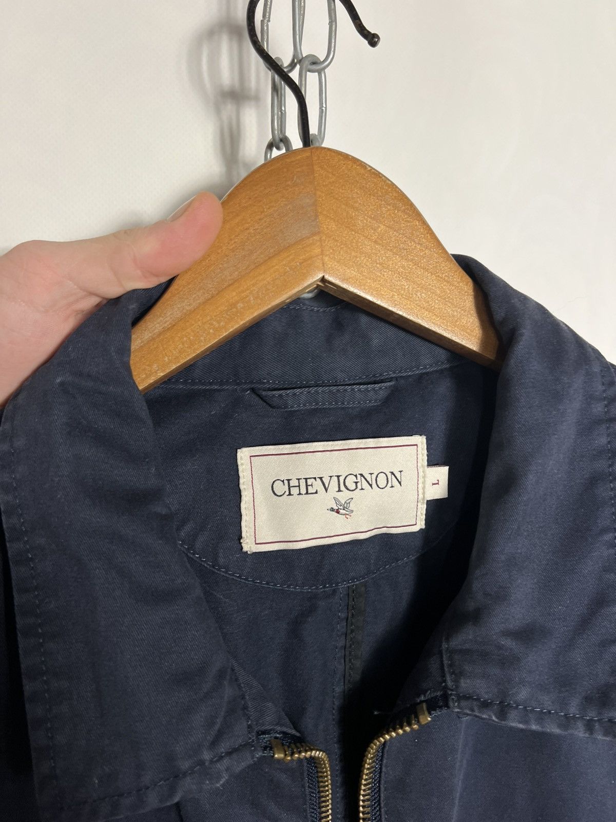 Chevignon Vintage Chevignon Navy Classic Bomber Jacket Woth Duck Logo Size US L / EU 52-54 / 3 - 6 Thumbnail