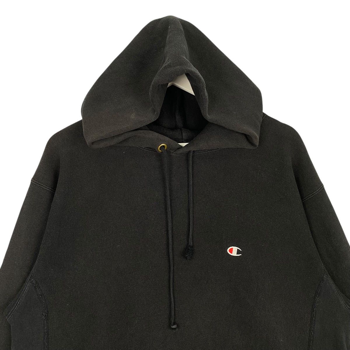 Champion × Vintage Vintage Champion Hoodie Small C Logo Sweater Black Size US L / EU 52-54 / 3 - 4 Thumbnail