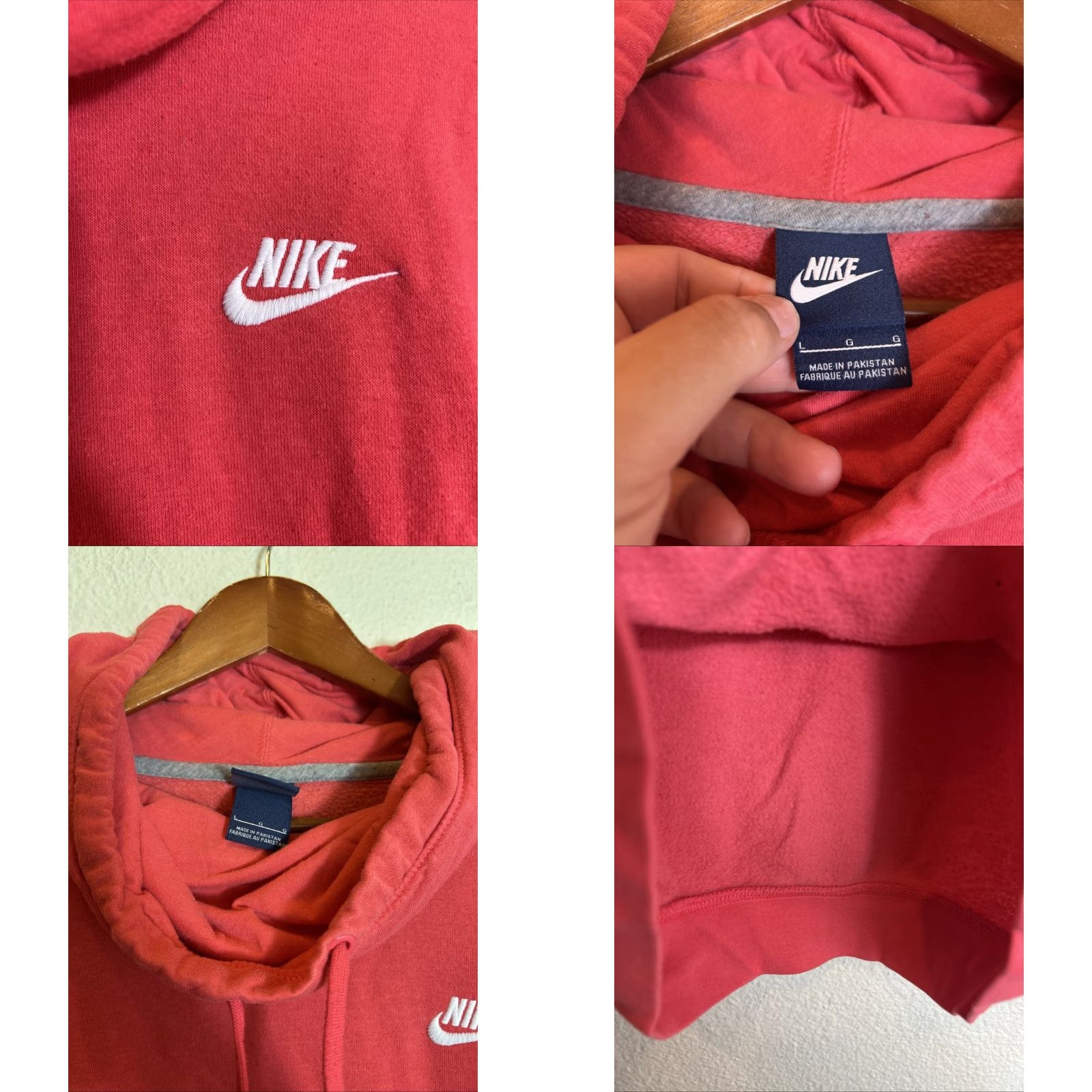 Nike Nike Hoodie Women’s Size Large Orange/Coral Funnel Neck Pullover 803636-850 Size L / US 10 / IT 46 - 8 Thumbnail