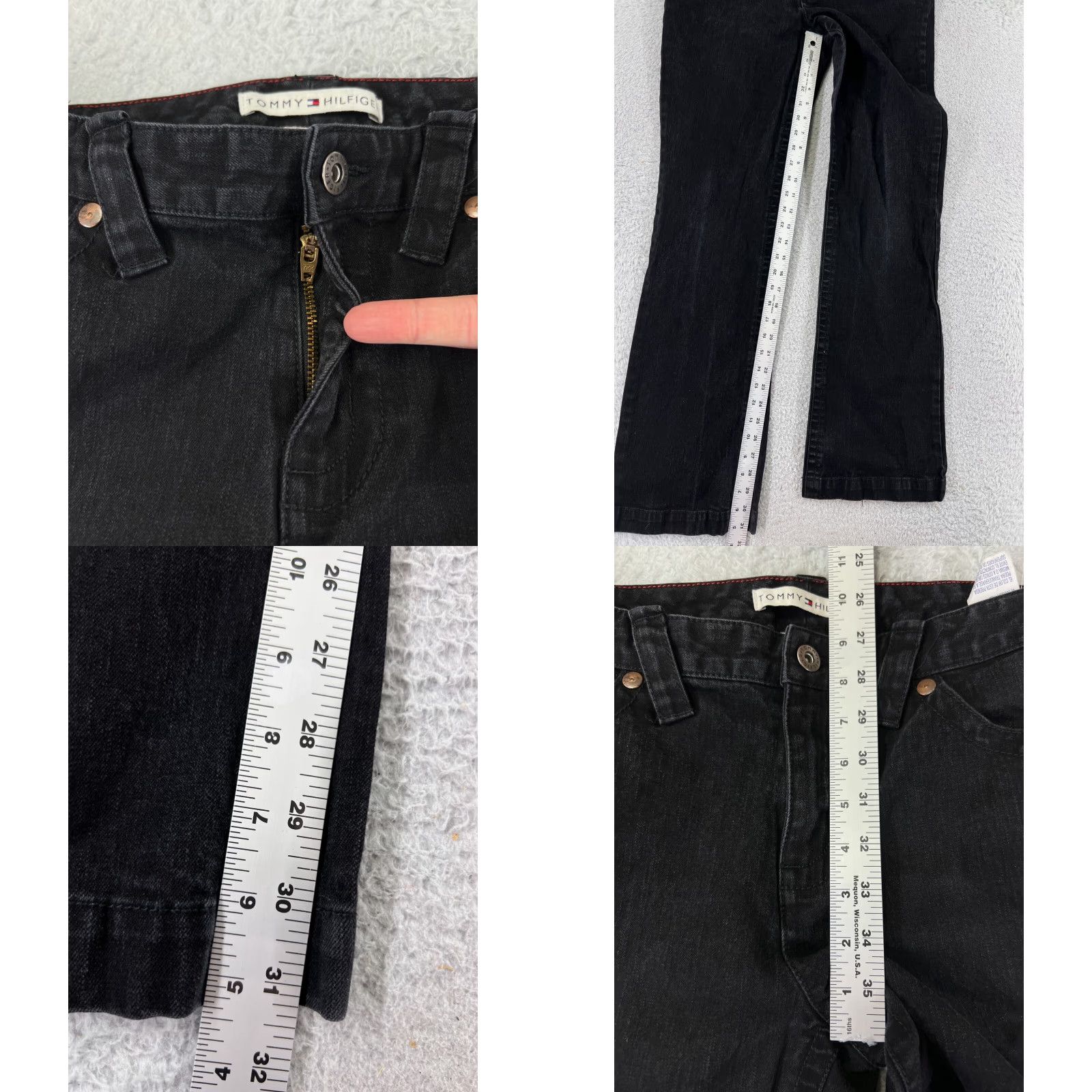Tommy Hilfiger Tommy Hilfiger Jeans Womens 10 Black Denim Bootcut Mid Hipster Size 32" / US 10 / IT 46 - 8 Thumbnail