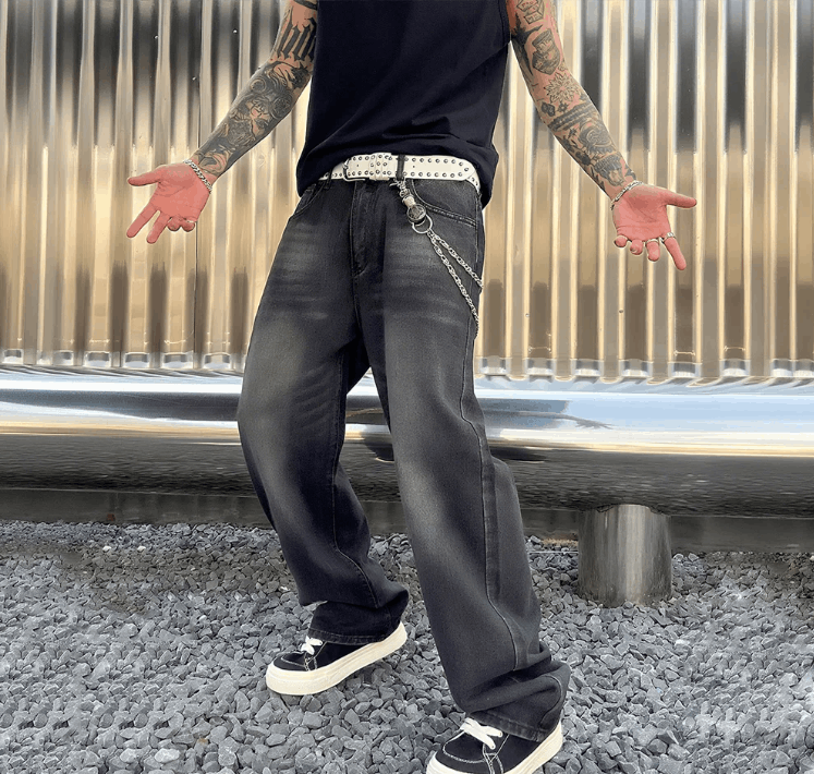 Vision Streetwear American Vintage Washed Loose Wide Leg Jeans Size US 34 / EU 50 - 3 Thumbnail