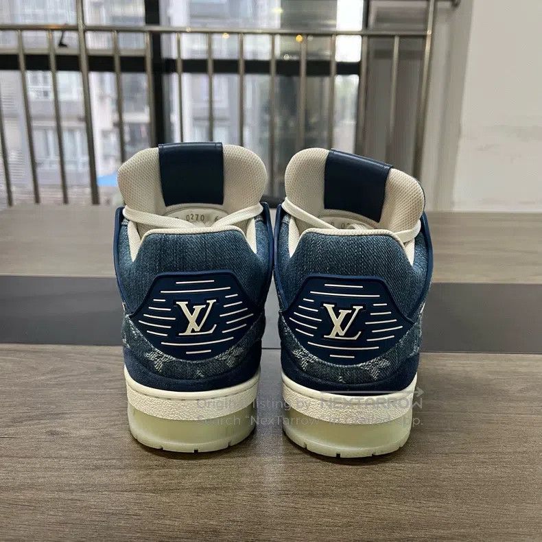 Louis Vuitton Louis Vuitton Trainer Flying Wing Blue Jeans shoes Size US 6.5 / EU 39-40 - 5 Thumbnail