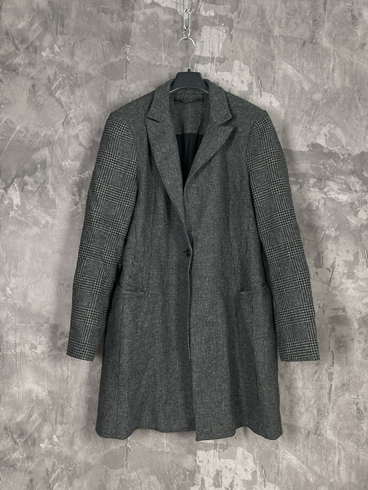Allsaints × Vintage Allsaints wool Avant Garde coat Streetwear Y2K Size US S / EU 44-46 / 1 - 1 Thumbnail