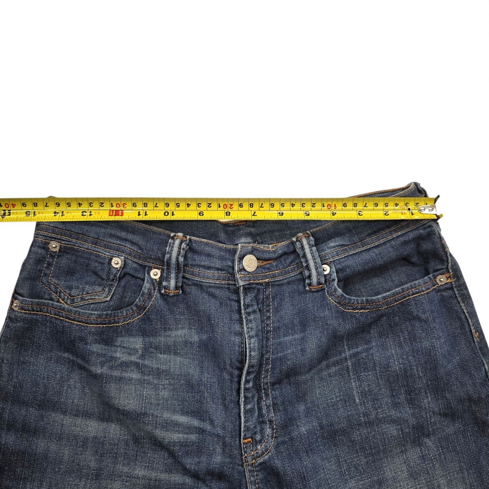 Levi's Levi's Men's Blue Straight Jeans Mid Rise Button Patch Logo 5-Pocket Regular Waist 32 Inseam 26 Denim Cotton Elastane Jeans Size US 32 / EU 48 - 4 Thumbnail