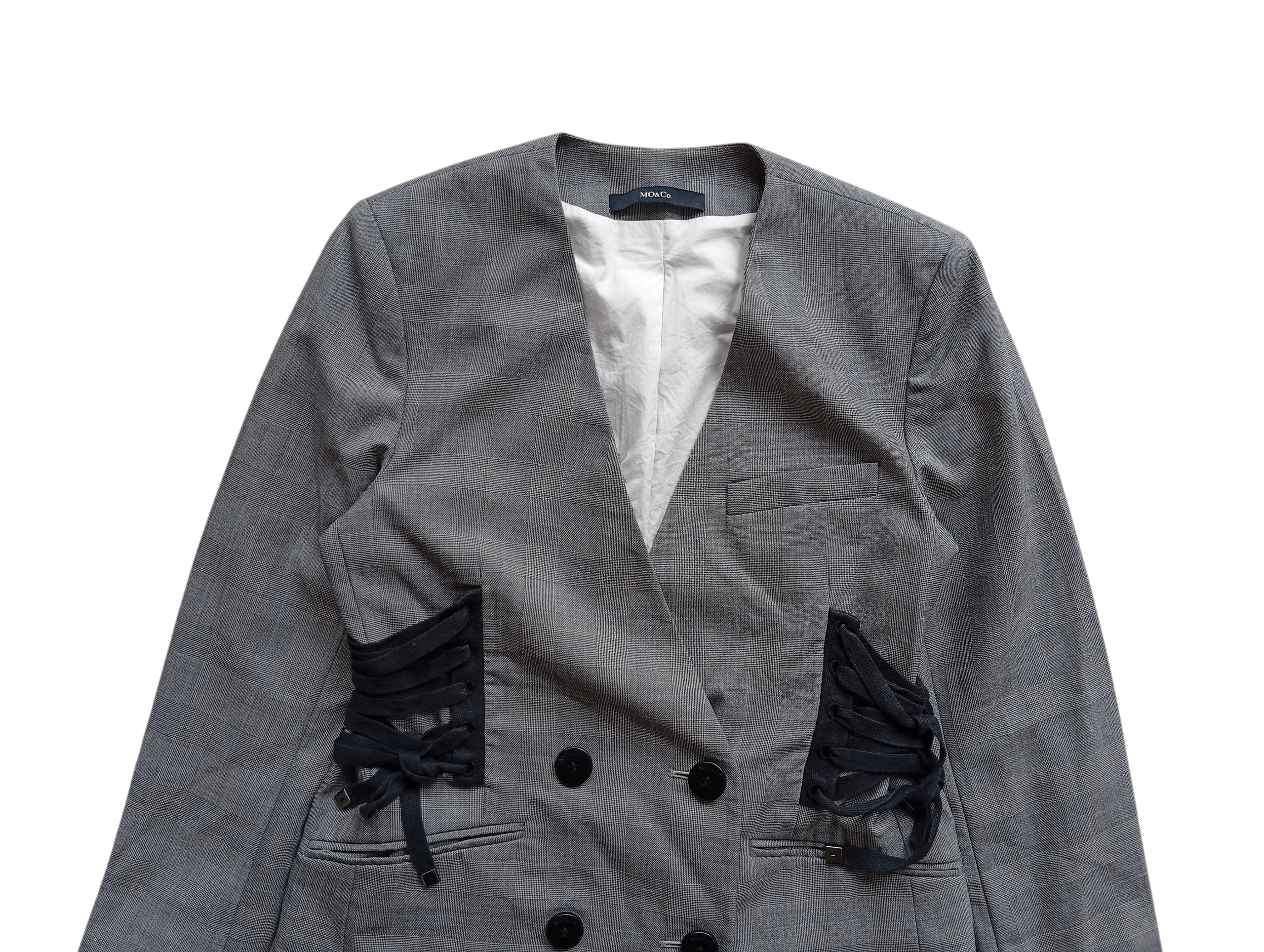 Japanese Brand MO&Co corset lace woolblend blazer Size M / US 6-8 / IT 42-44 - 2 Thumbnail