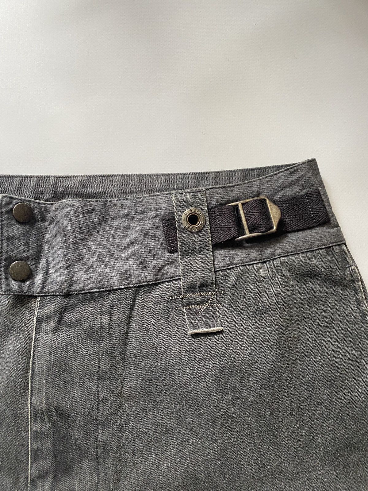 Diesel Vintage Diesel Rare Straight Jeans Leather Elements Size 31 Size US 30 / EU 46 - 8 Thumbnail