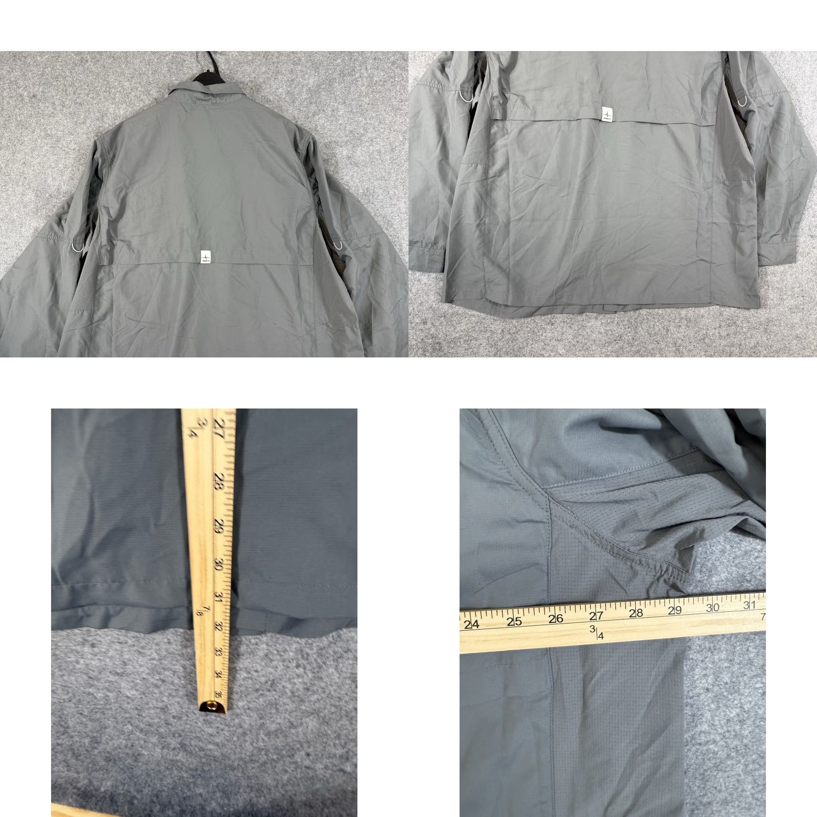 Habitat Habit Shirt Men 2XL Gray Long Sleeve Button-Up NWT Pockets Breathable Fish Theme Mens Size US XXL / EU 58 / 5 - 8 Thumbnail