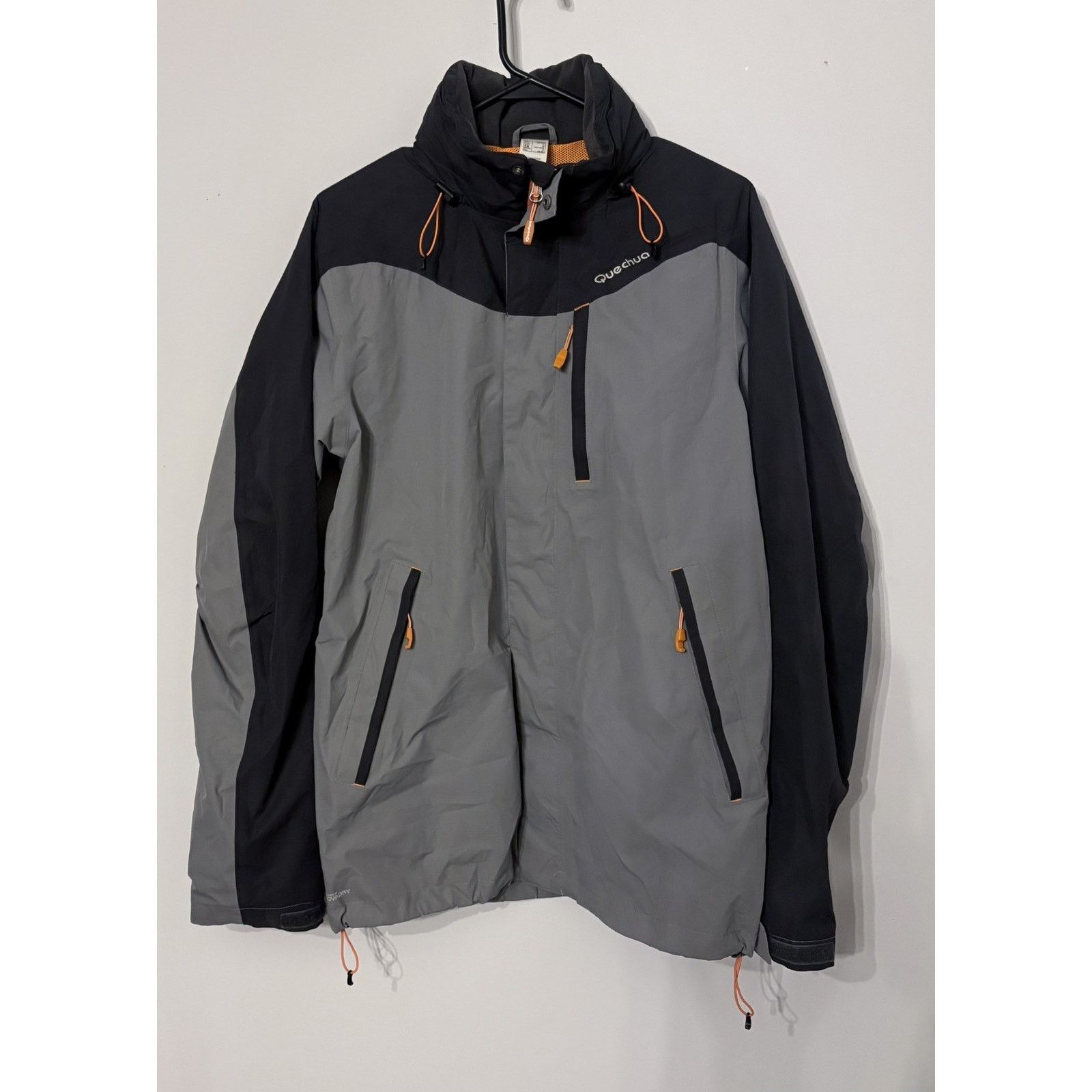 QUENCHLOUD Jacket Womens Quechua L Gray Black Waterproof Hiking Shell Size US XL / EU 56 / 4 - 1 Thumbnail
