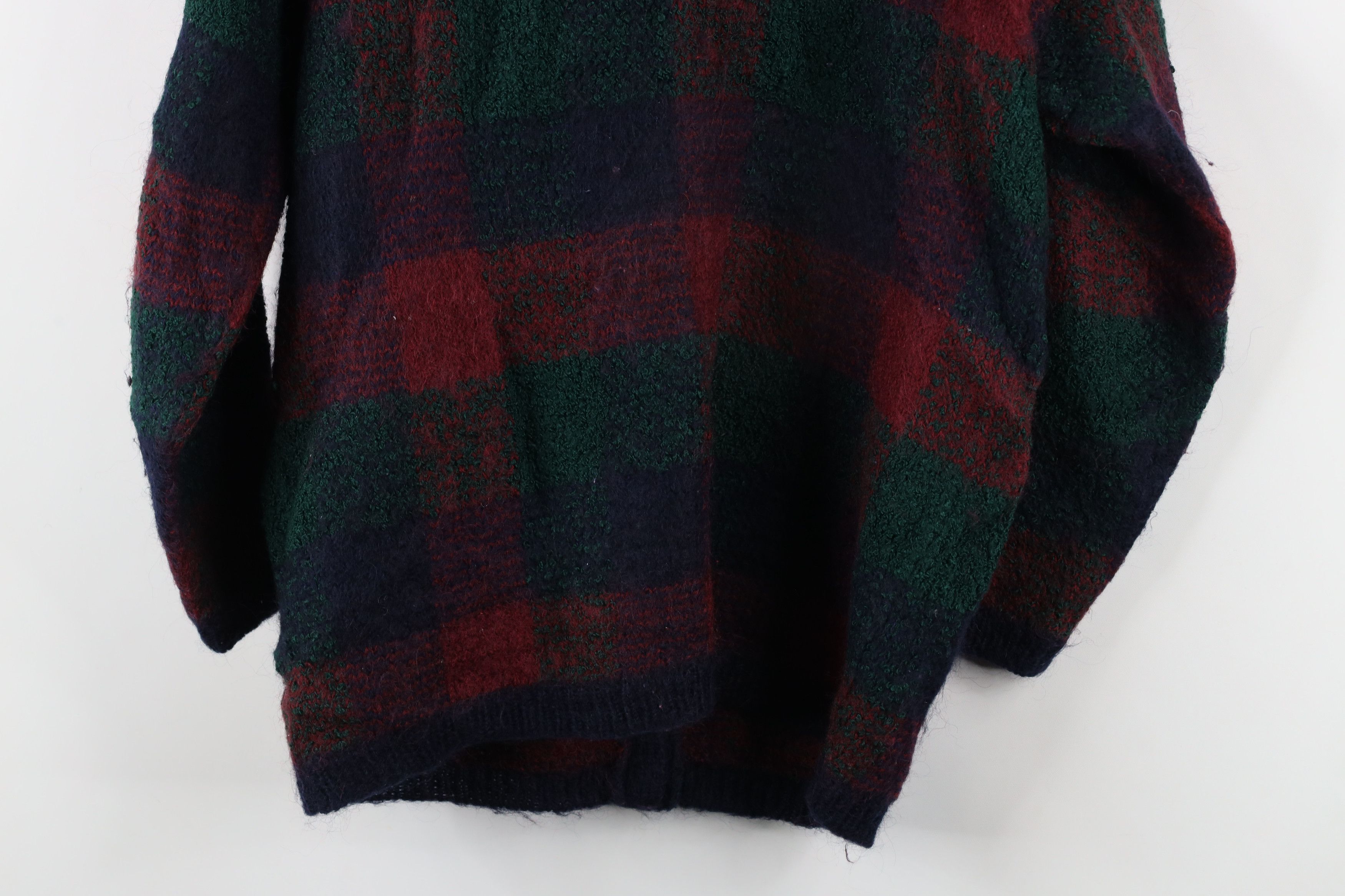 Vintage Vintage 90s Streetwear Blend Knit Cardigan Sweater Plaid Size L / US 10 / IT 46 - 7 Thumbnail