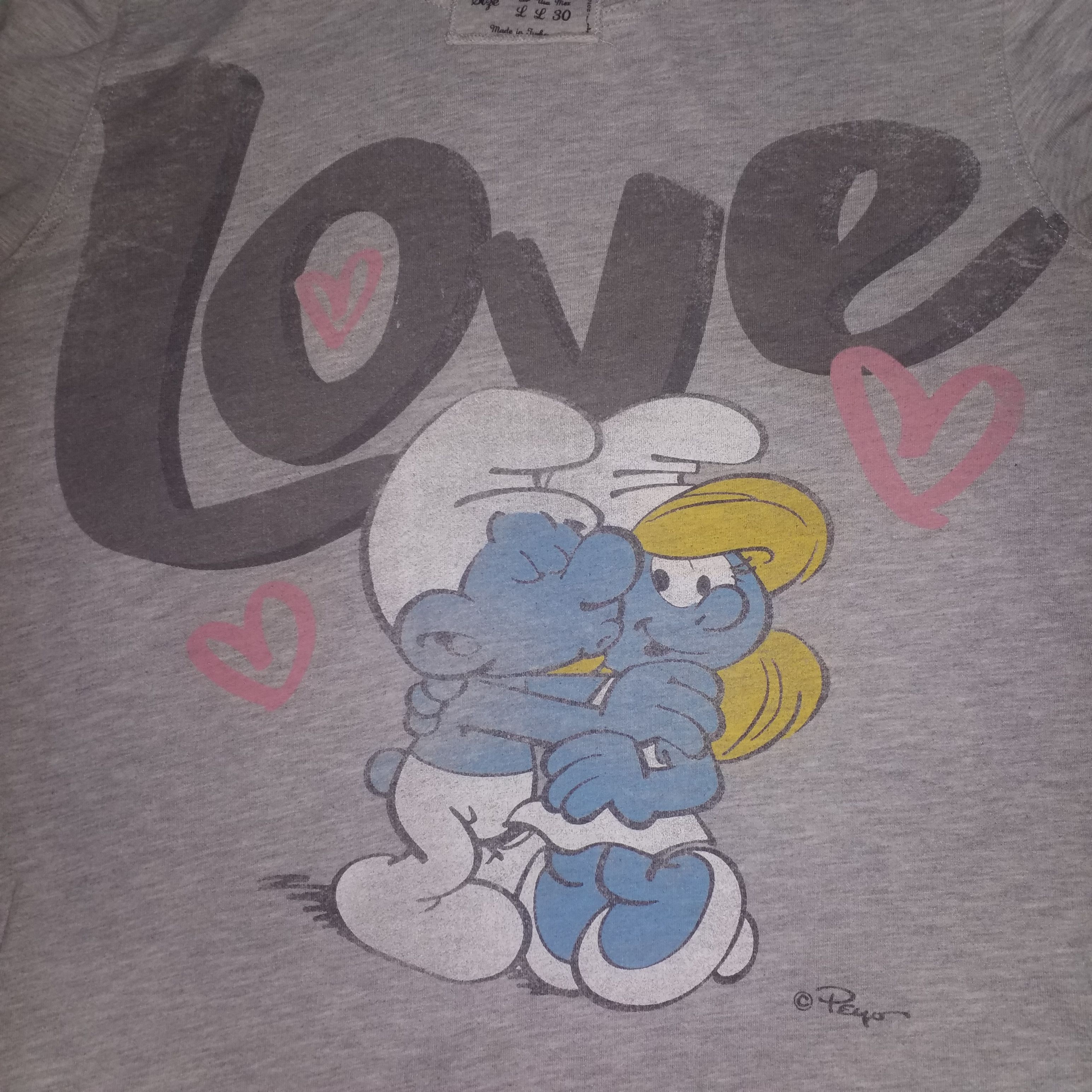 Cartoon Network × Vintage SMURF IN LOVING CARE UR PARTNER 😘😘😘 Size L / US 10 / IT 46 - 2 Thumbnail