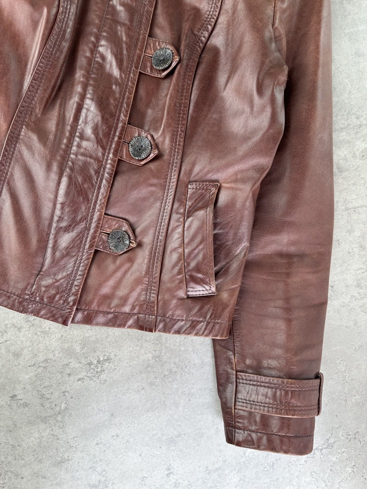Japanese Brand Vintage Leather Jacket Size S / US 4 / IT 40 - 6 Thumbnail