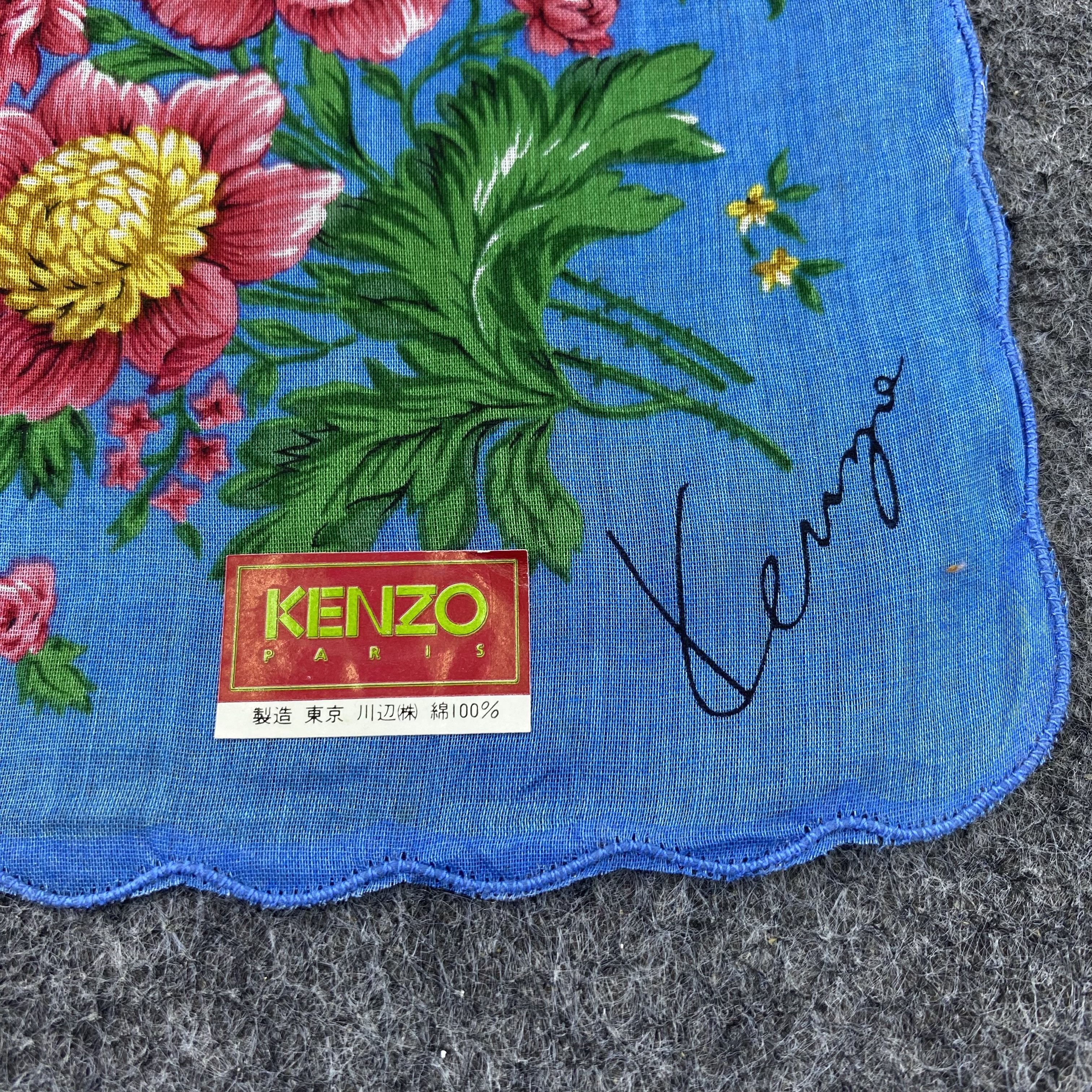 Kenzo × Vintage Kenzo Handkerchief / Bandana / Neckerchief-B1365 Size ONE SIZE - 5 Thumbnail