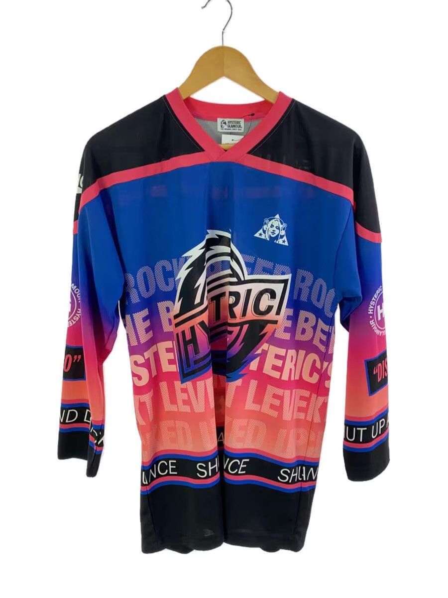 image of Hysteric Glamour Hysteric Motocross Long Sleeve Tee in Blue, Men's (Size Large)