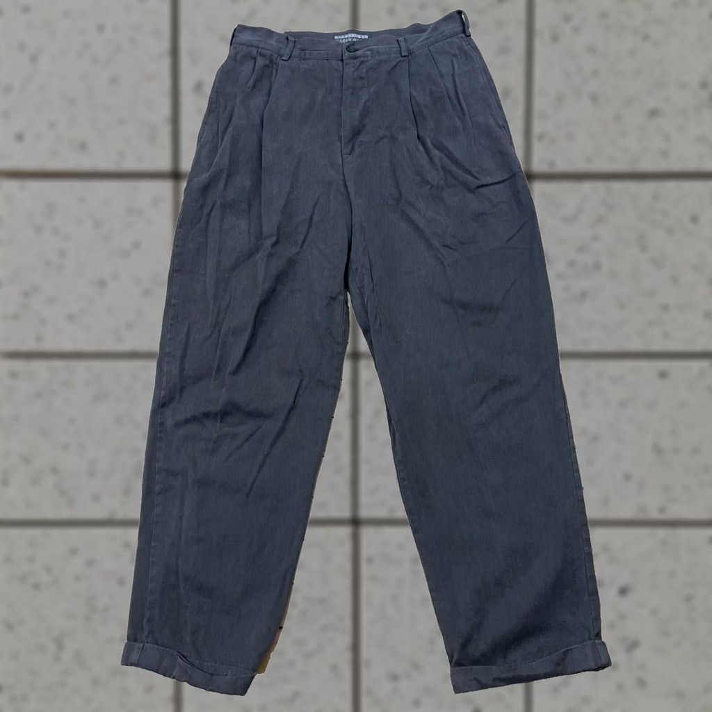 Vintage VINTAGE Structure Urban Wear 90s Pleated Pants Men Baggy 33x29 Brown Gray Cuffed Size US 32 / EU 48 - 1 Thumbnail