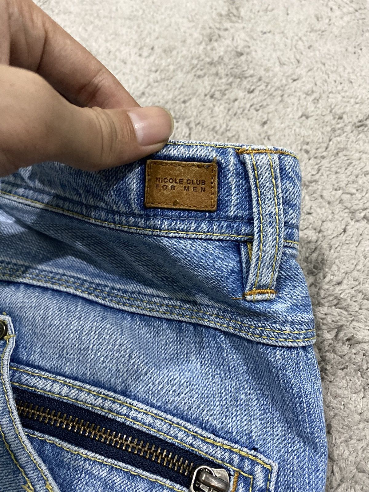 If Six Was Nine Nicole Club For Men Flared Studded Punk Style Jeans Denim Size US 34 / EU 50 - 14 Thumbnail