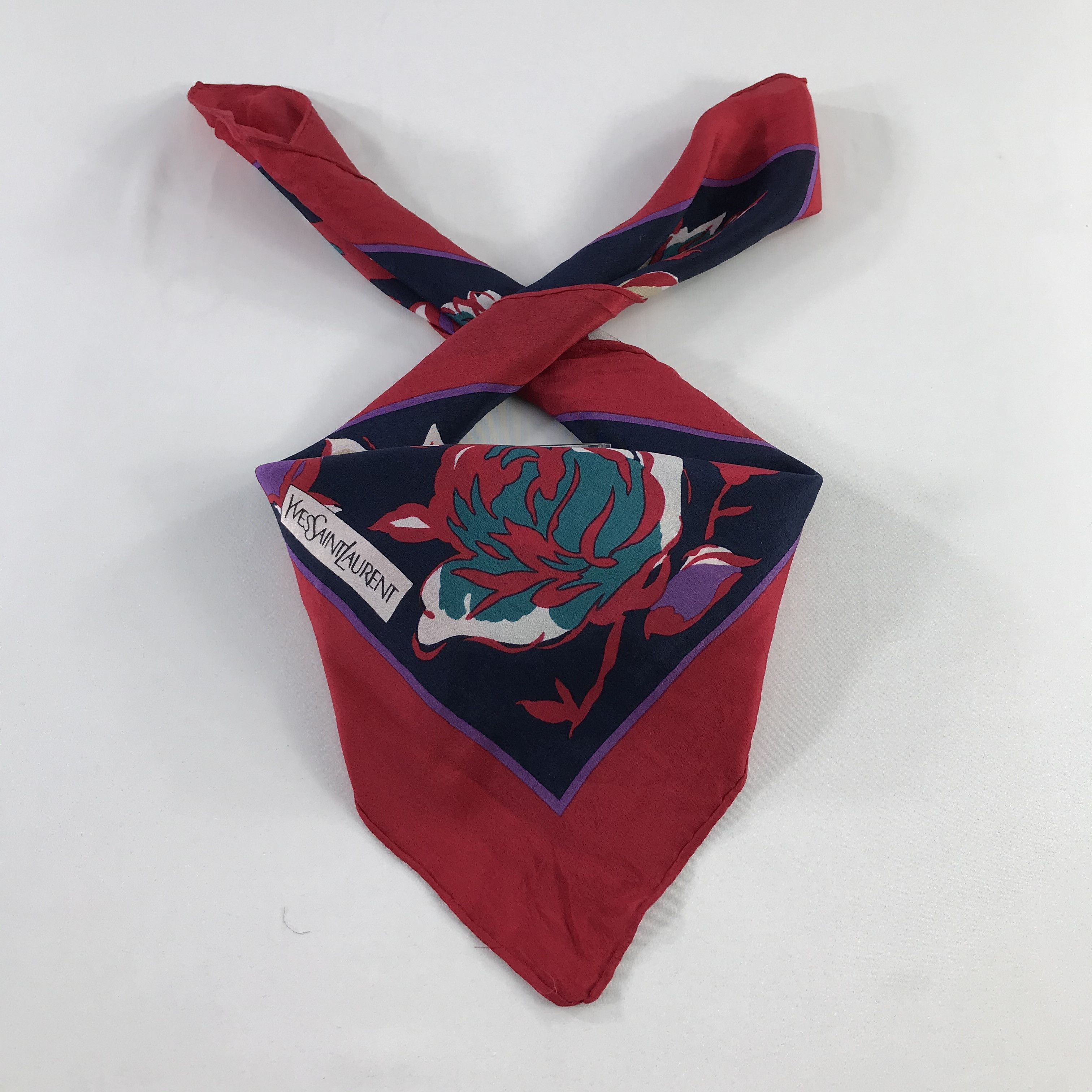 Vintage × Yves Saint Laurent Yves Saint Laurent Bandana / Handkerchief/Neckerchief -S1003 Size ONE SIZE - 3 Thumbnail