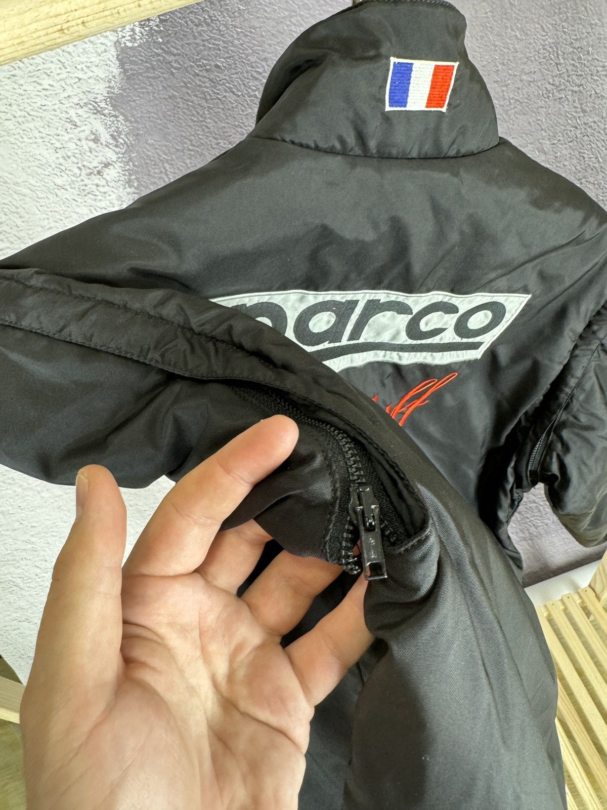 Vintage Sparco 2 in 1 vintage racing France big logo nylon jacket Size US S / EU 44-46 / 1 - 13 Thumbnail