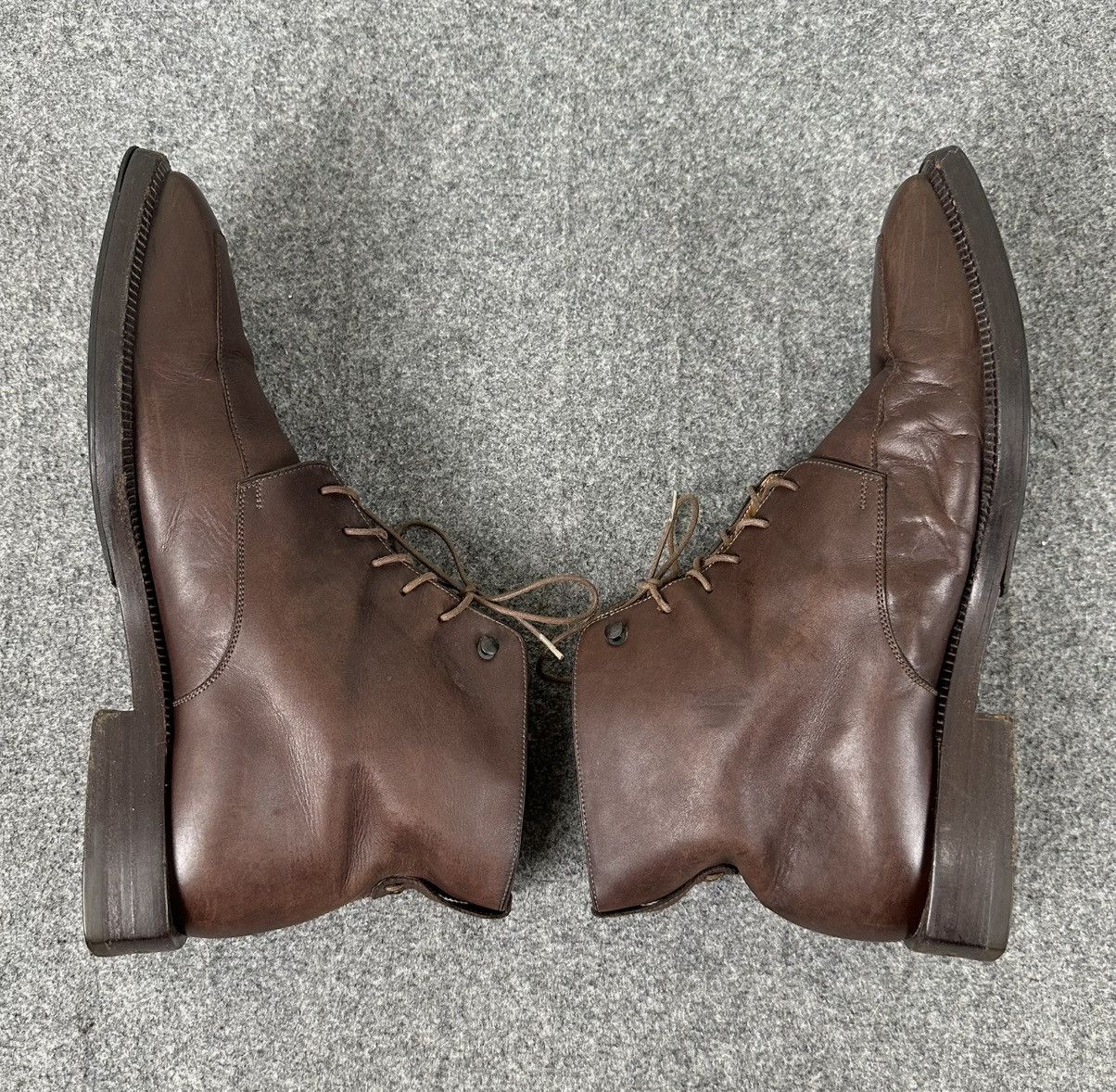 Louis Vuitton Louis Vuitton - Voltaire Ankle Leather Laced-Up Boots Brown Size US 7.5 / EU 40-41 - 7 Thumbnail