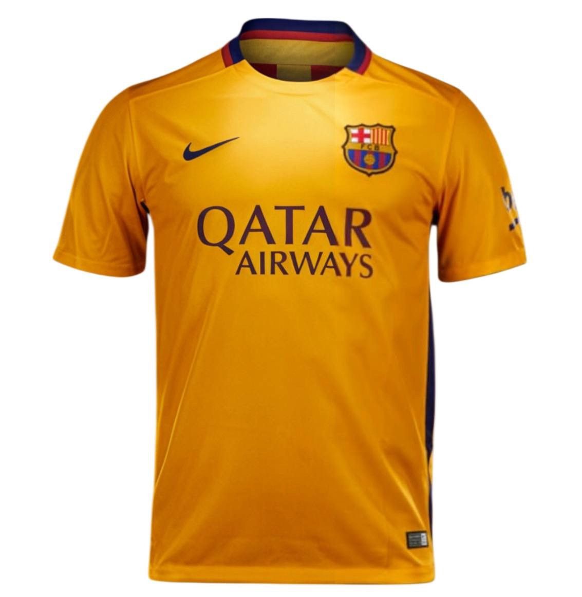 2015/16 BARCELONA FC AWAY SOCCER JERSEY FOOTBALL SHIRT XXL