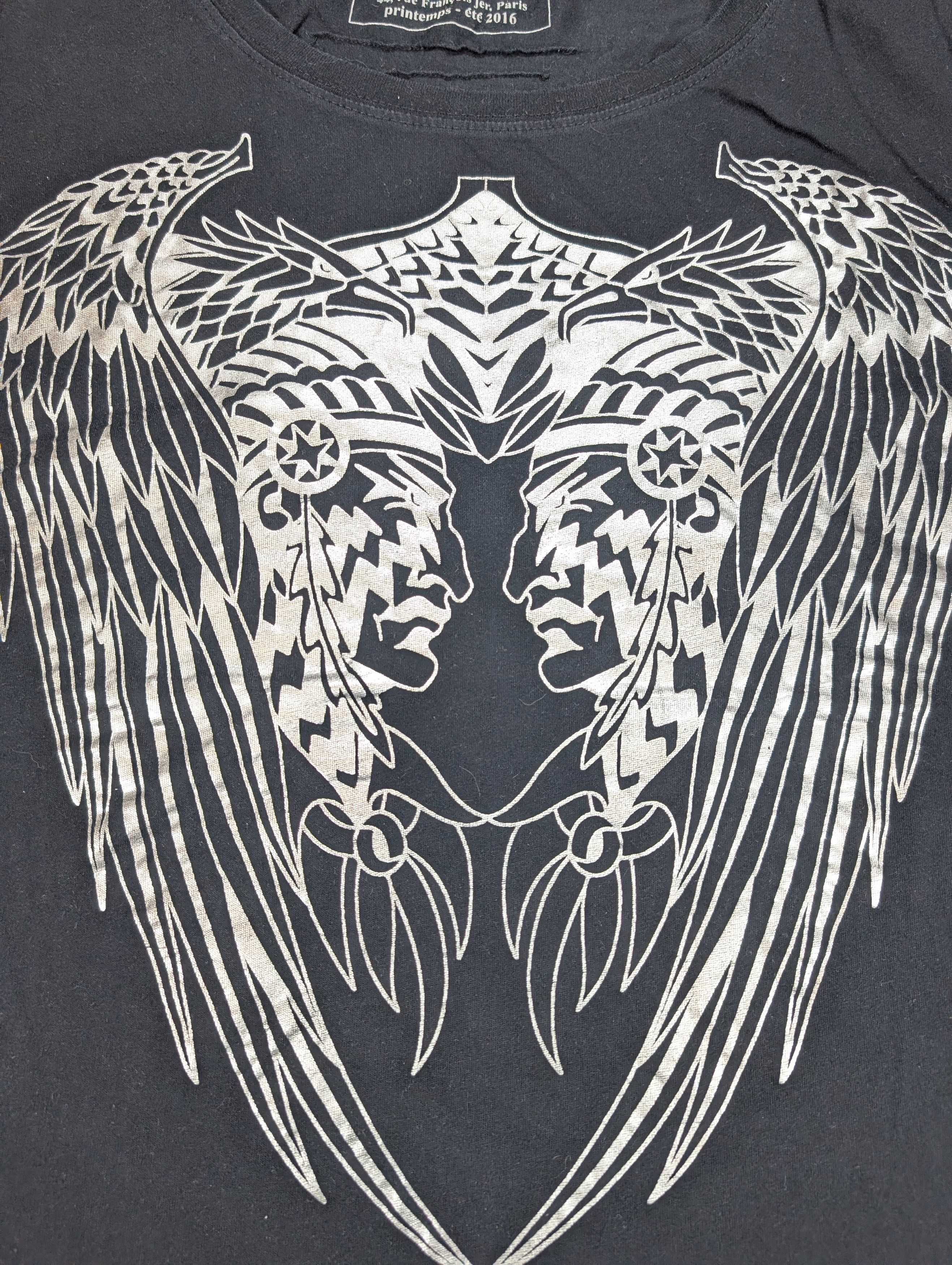 Balmain Balmain 2016 Wings Angel Feathers T Shirt Archive Size US S / EU 44-46 / 1 - 3 Thumbnail