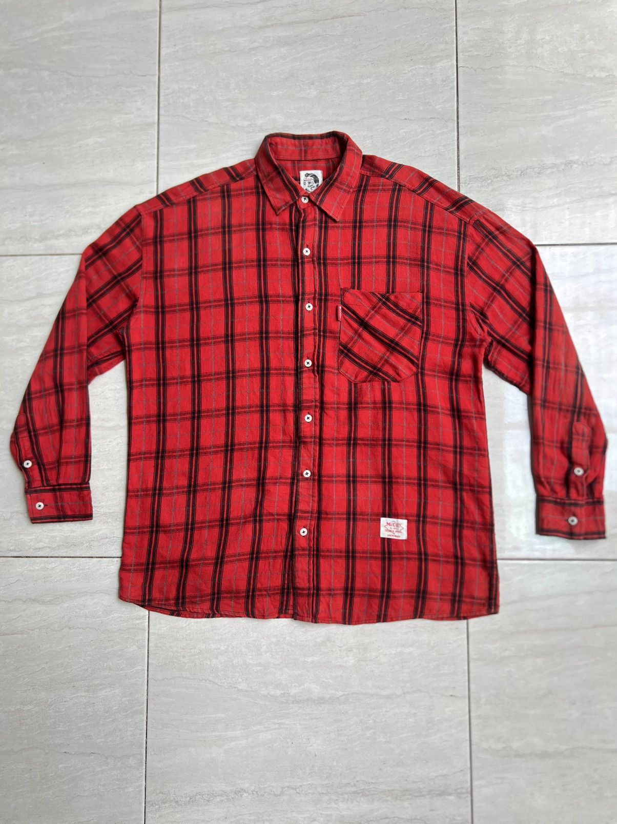 The Real McCoy's McCOY By GILL Technical Apparel Plaid Shirt Size US L / EU 52-54 / 3 - 6 Thumbnail