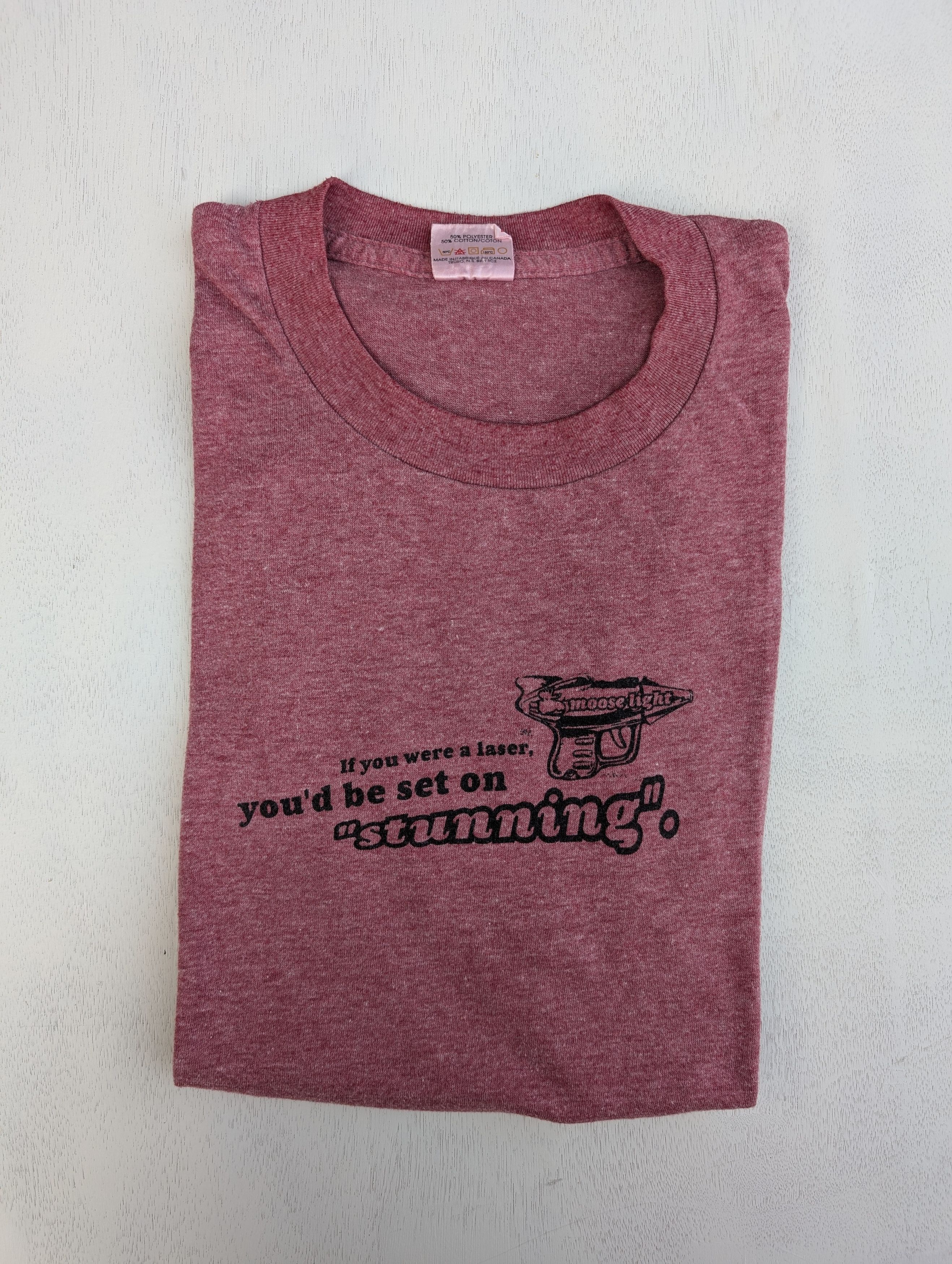 Vintage Vtg 80s Stanfield's "If you were a laser" humor t shirt sz S Size US S / EU 44-46 / 1 - 6 Thumbnail
