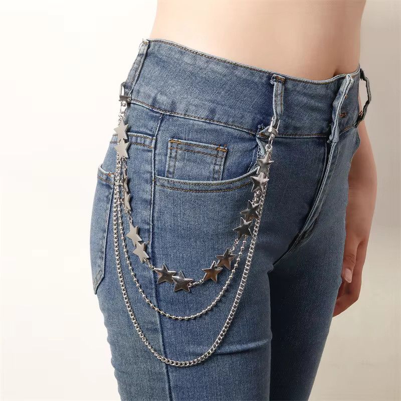 Jewelry Five-pointed Star Wallet Pants Waist Chain Jeans Size ONE SIZE - 1 Thumbnail