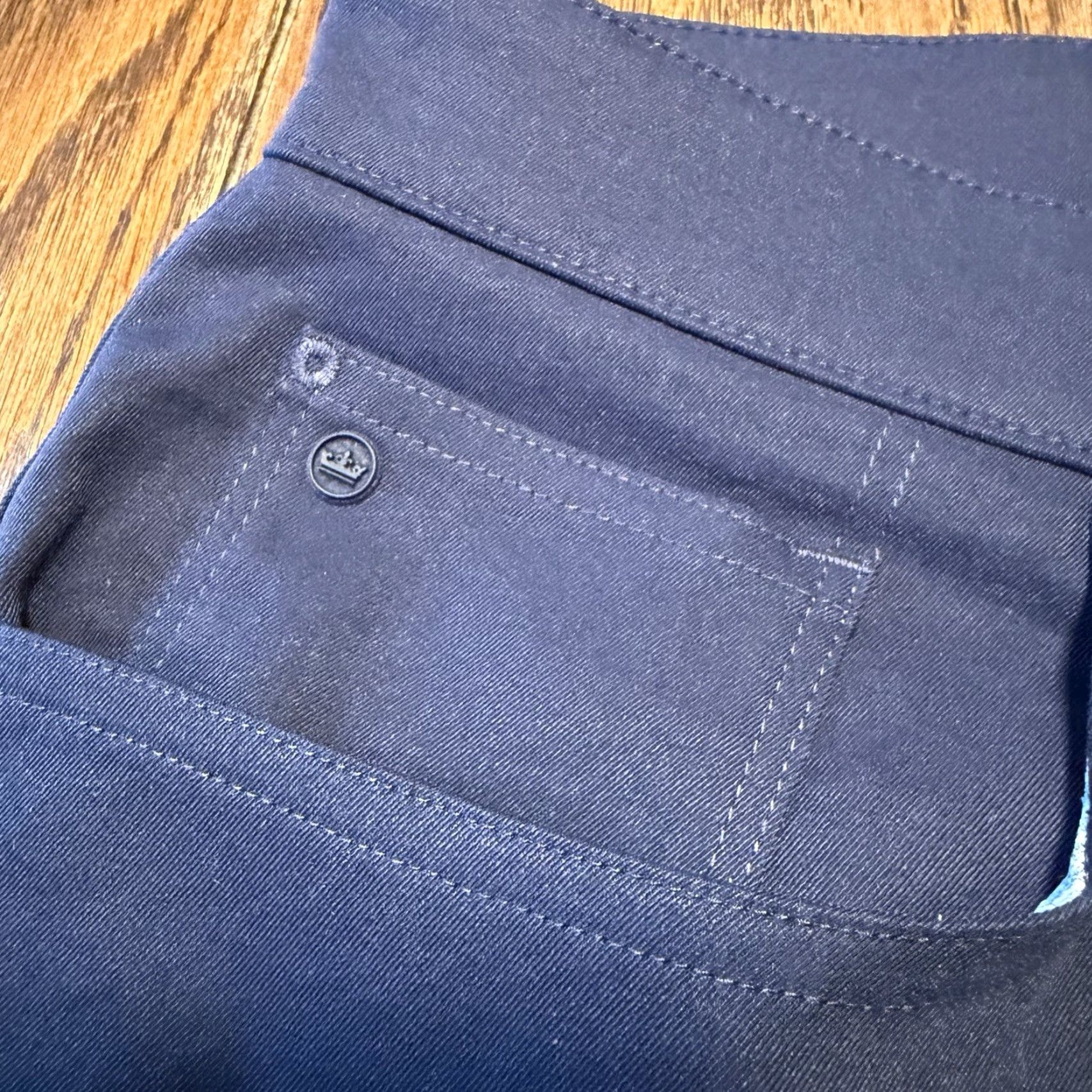 Peter Millar Peter Millar Crown Sport Mens Chino Golf Pants Straight Leg Flat Front Blue 35x30 Regular Menswear Golf Size US 35 - 4 Thumbnail