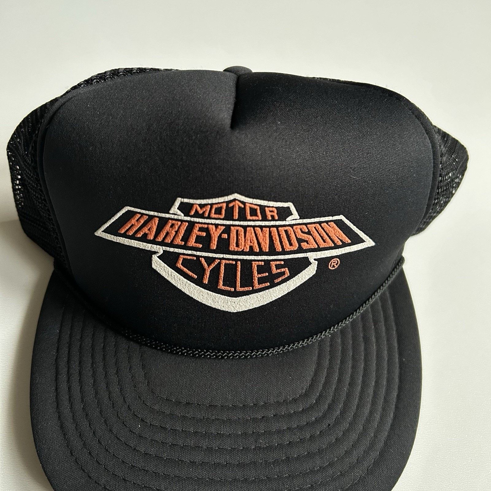 Harley Davidson Vintage Harley-Davidson Hat Trucker Cap Snapback Black Rare Size ONE SIZE - 3 Thumbnail