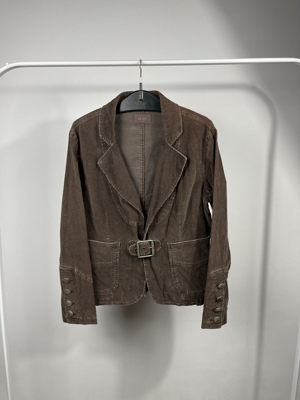 Other Vintage Brown Corduroy Womens Jacket Belted Blazer Size M / US 6-8 / IT 42-44 - 1 Thumbnail