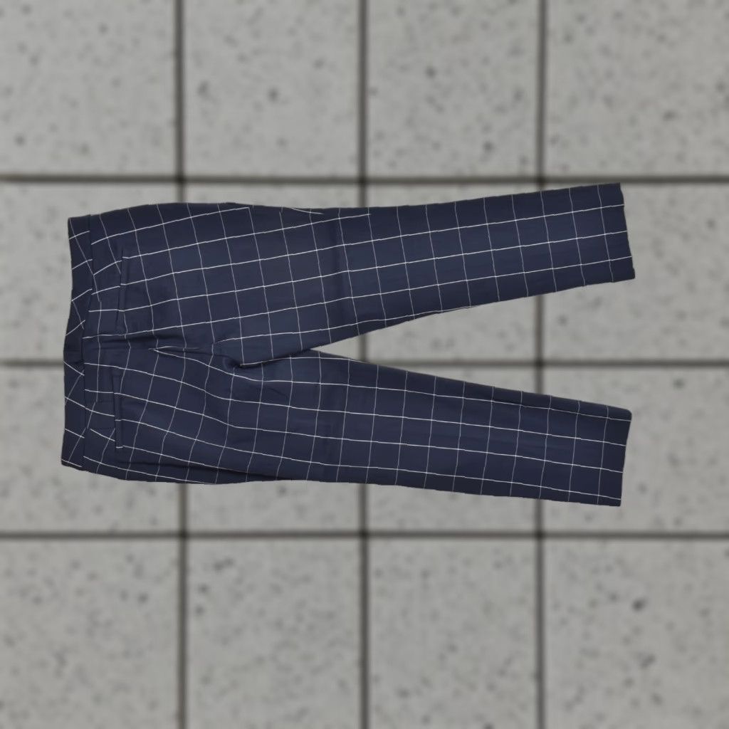 Ralph Lauren Lauren Ralph Lauren Women's 12 Navy Blue Windowpane Plaid Ankle Pants NEW Size 34" / US 12 / IT 48 - 1 Thumbnail
