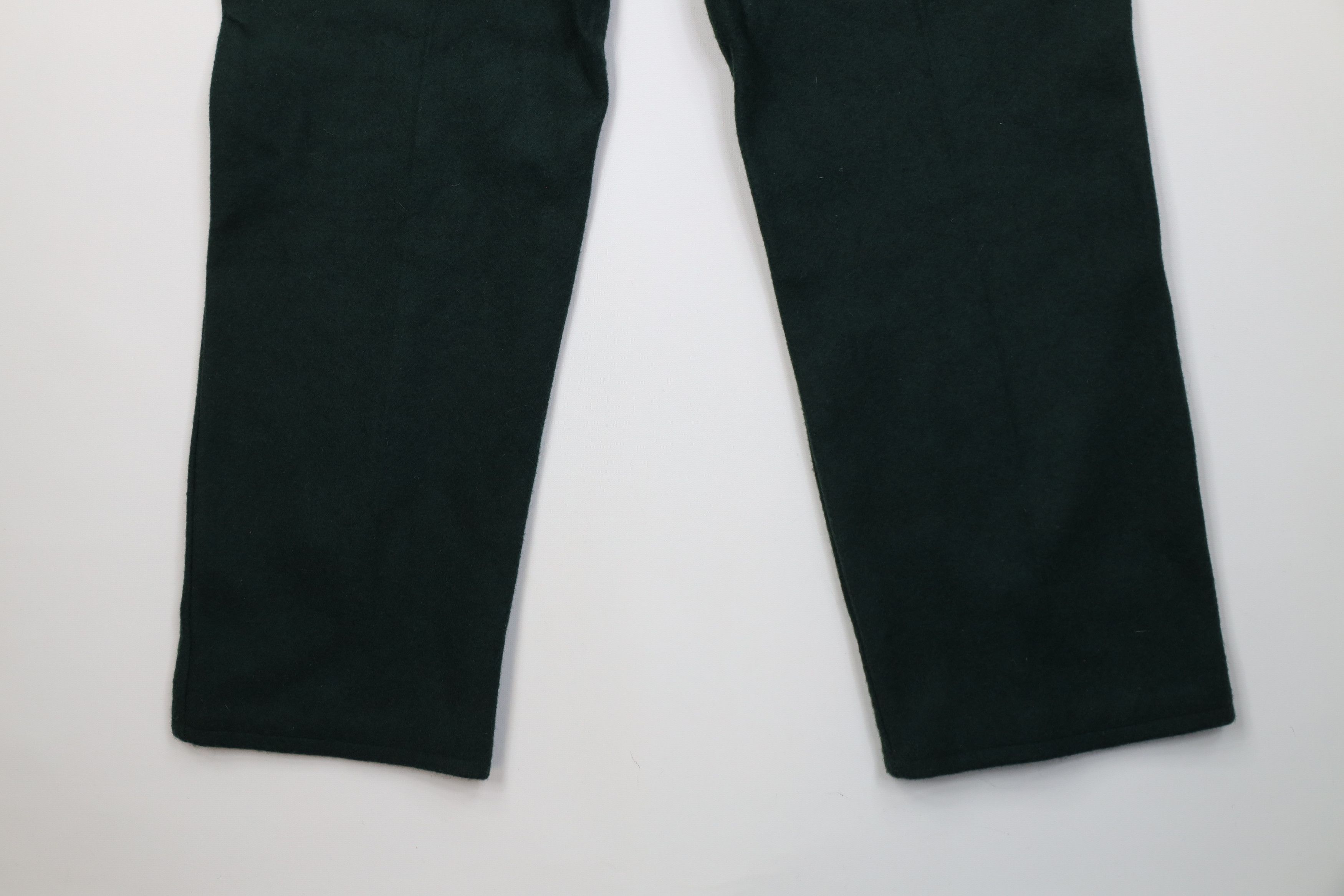 Vintage Vintage 90s Streetwear Wool Wide Leg Pants Hunter Green Size US 36 / EU 52 - 13 Thumbnail