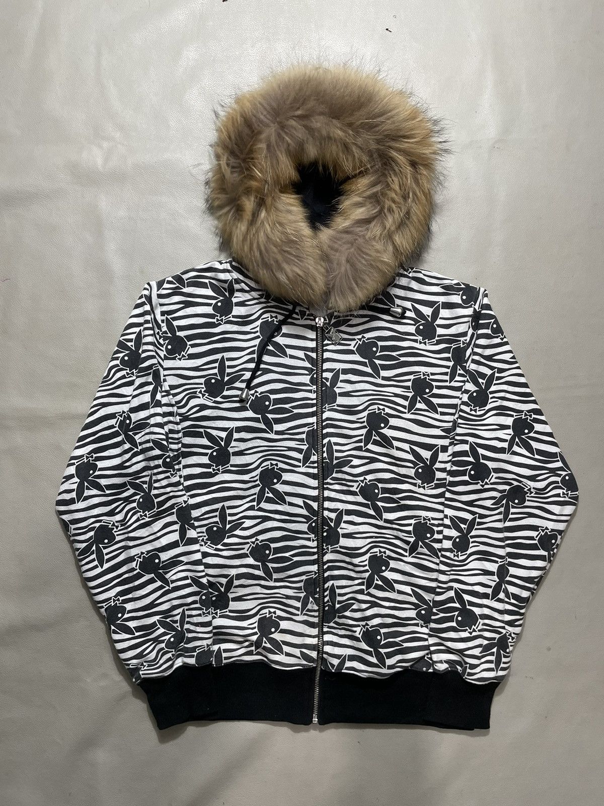 Hysteric Glamour Playboy Faux Fur Zip Hoodie Size US M / EU 48-50 / 2 - 1 Thumbnail