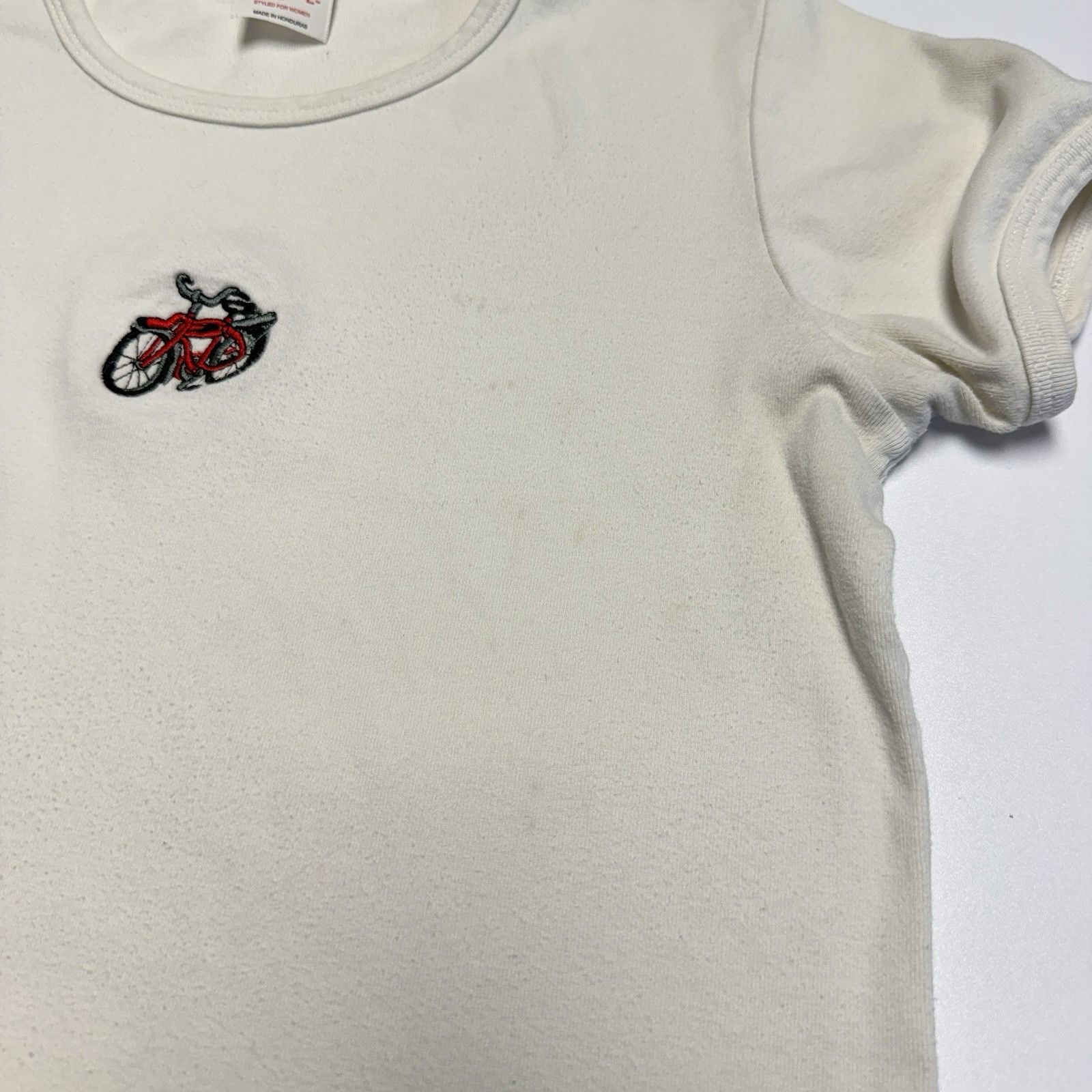 Vintage Vintage Y2K Bicycle Embroidered Womens Shirt White Size L Size L / US 10 / IT 46 - 5 Thumbnail