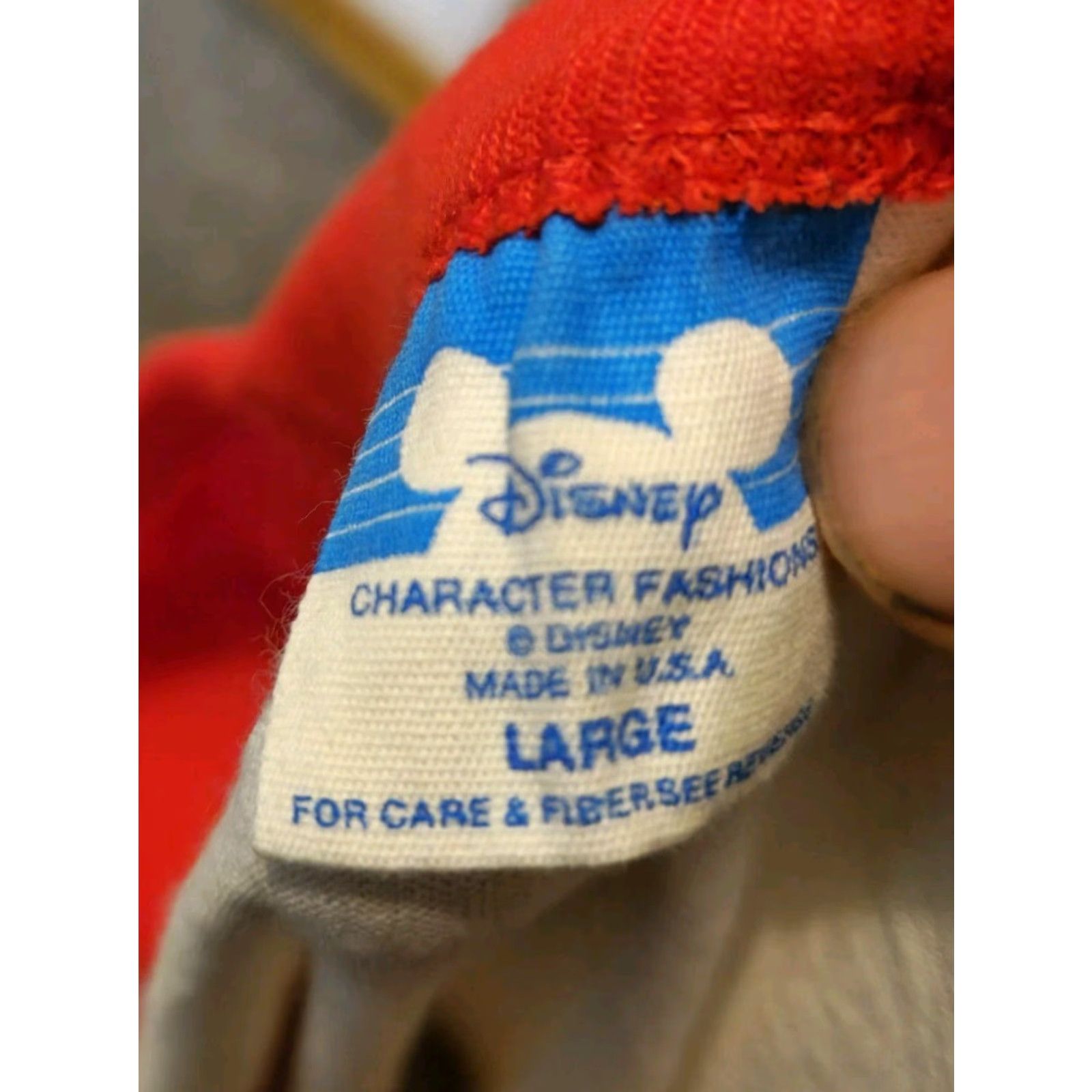 Disney VINTAGE Mickey Mouse T Shirt Large Walt Disney World Raglan Tee Rare Mens 80s Disney Cartoon Shirt Size US L / EU 52-54 / 3 - 2 Thumbnail