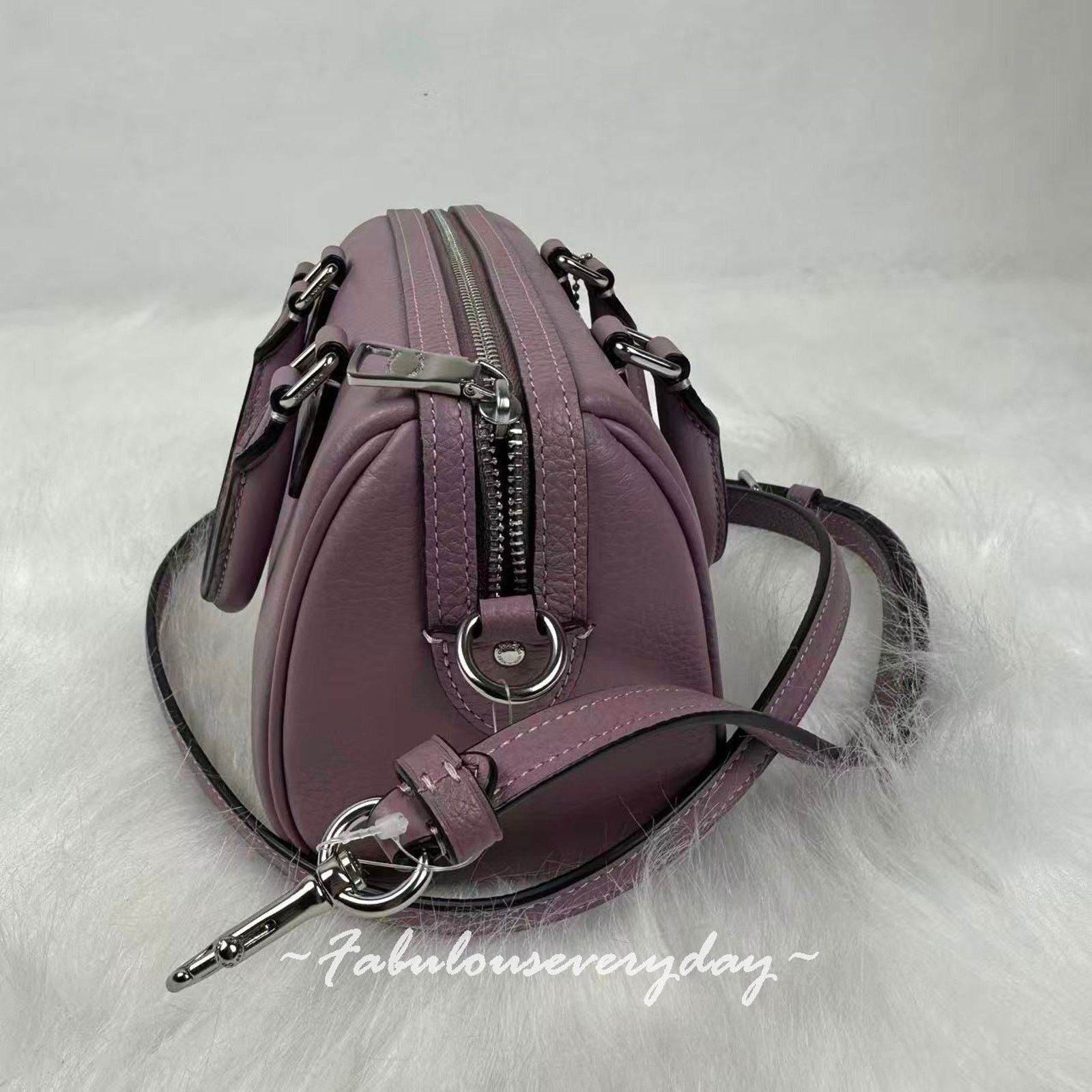 Coach Coach Mini Rowan xbody Leather/Sliver Light Violet Jasmine Size ONE SIZE - 4 Thumbnail